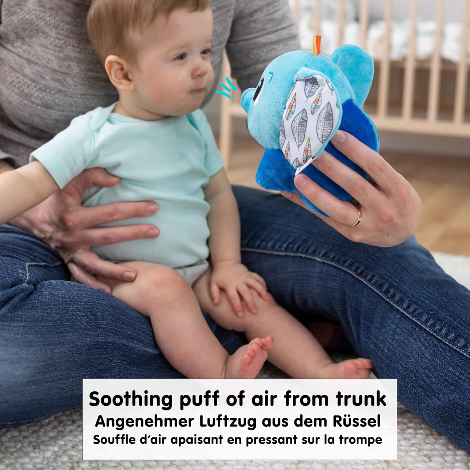 Lamaze Puffaboo Elephant - Sensory Plush Toy for Newborns & Babies 6