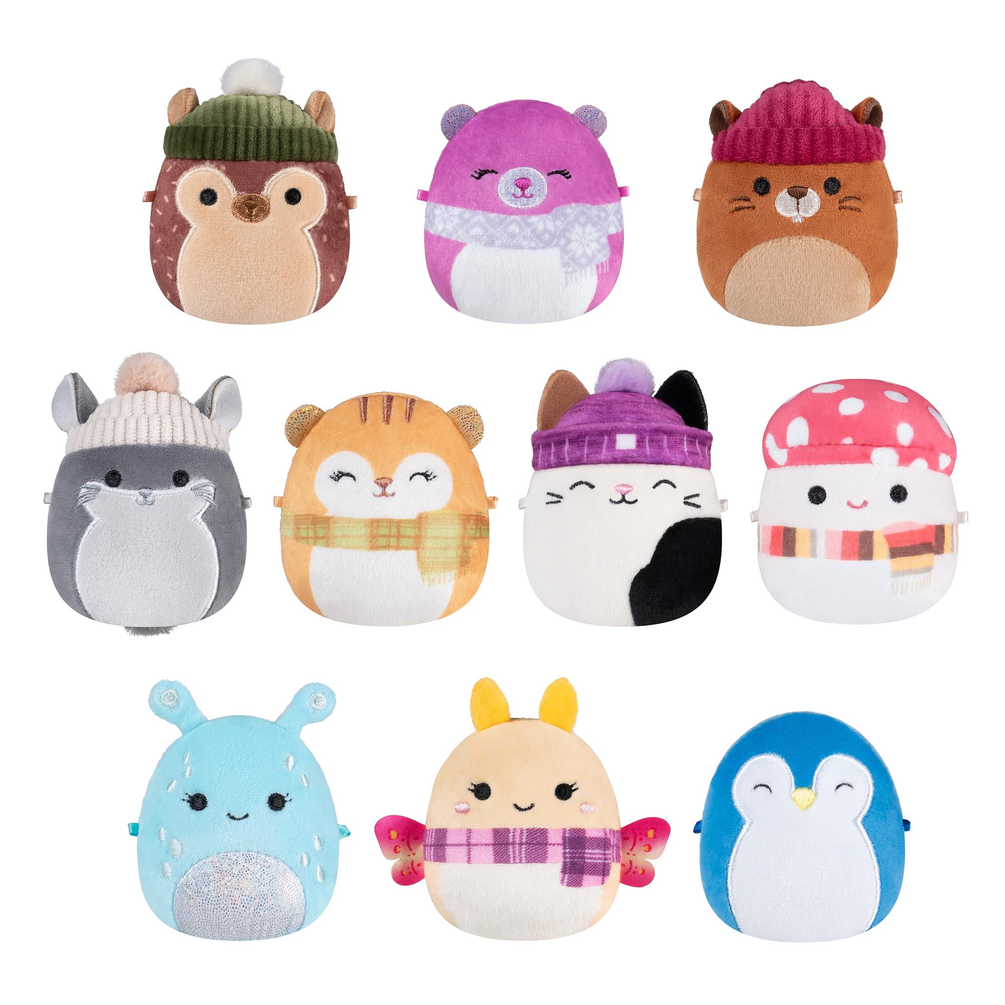 Micromallows Squishmallows Original Plush 10-Pack - 2.5 Inch Mini Plush Toys for Kids 3+