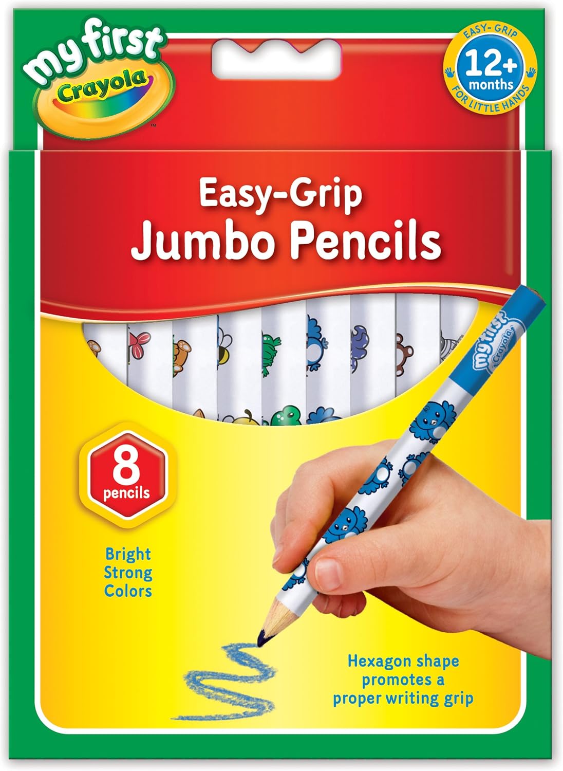 Crayola My First Jumbo Colouring Pencils - Easy-Grip for Toddlers & Preschoolers