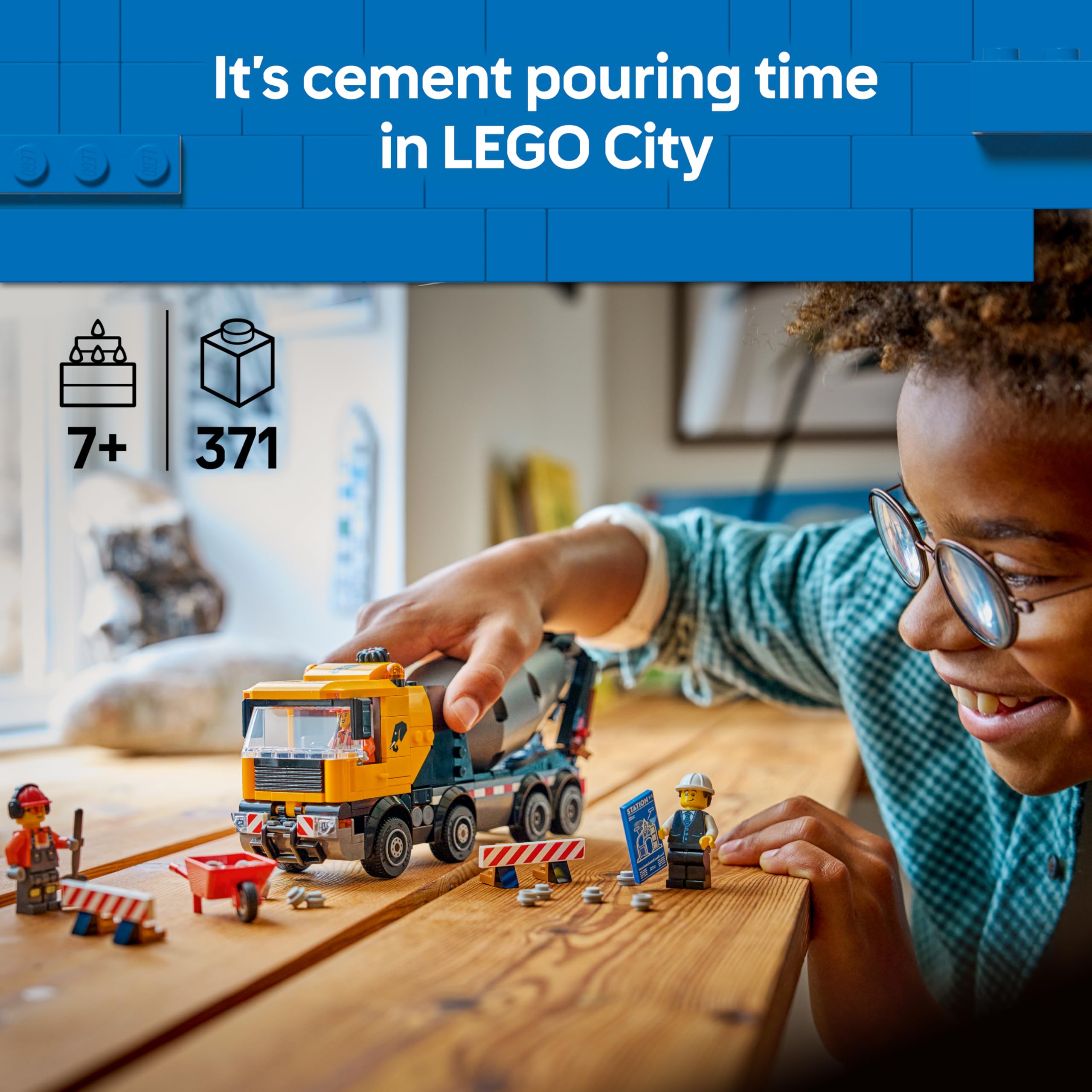 LEGO City Cement Mixer Truck Toy 60478 | Construction Vehicle Playset for Ages 7+ 3