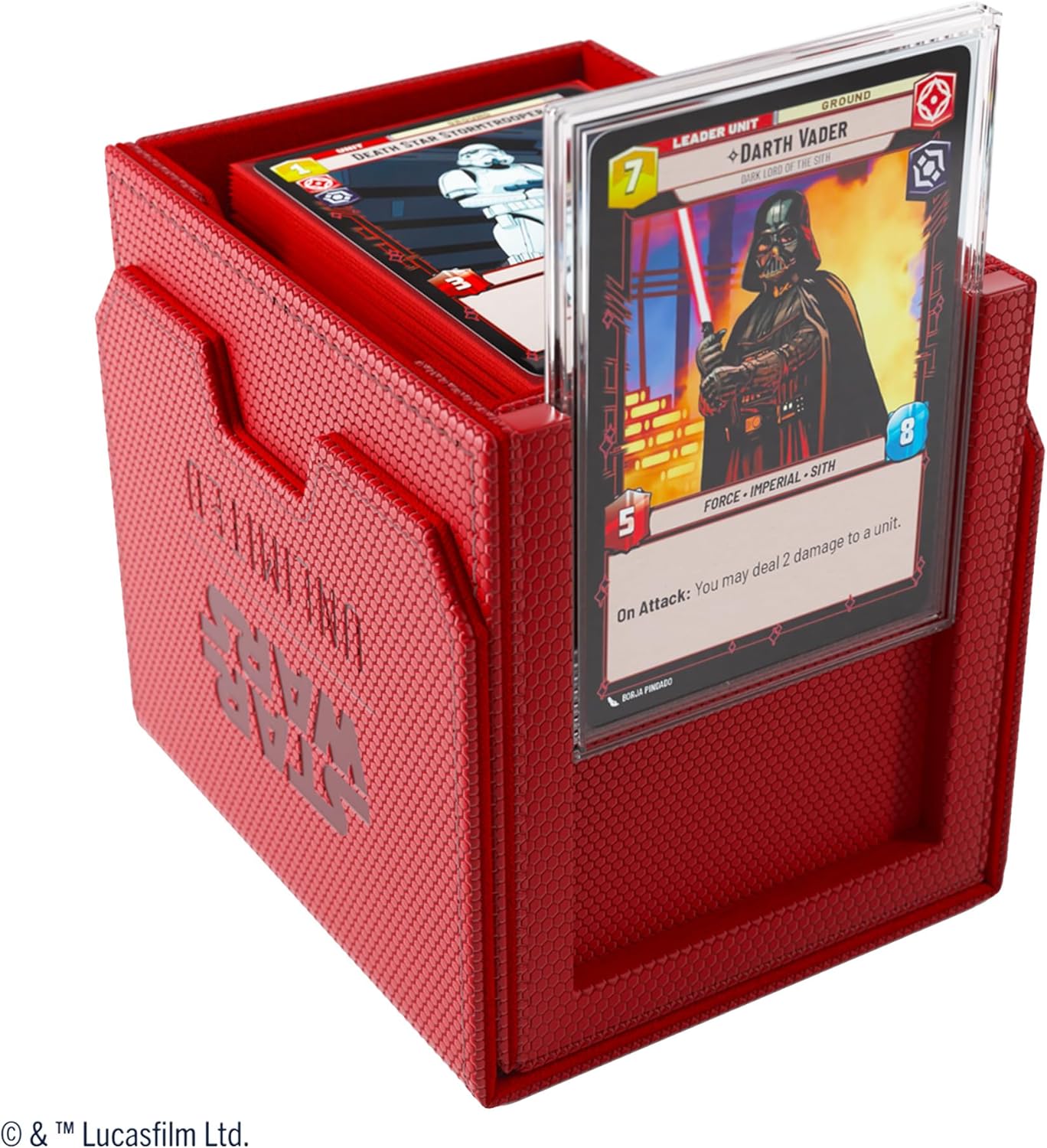 Gamegenic Star Wars Unlimited Deck Pod - Red Trading Card Accessory with Detachable Leader Case 4