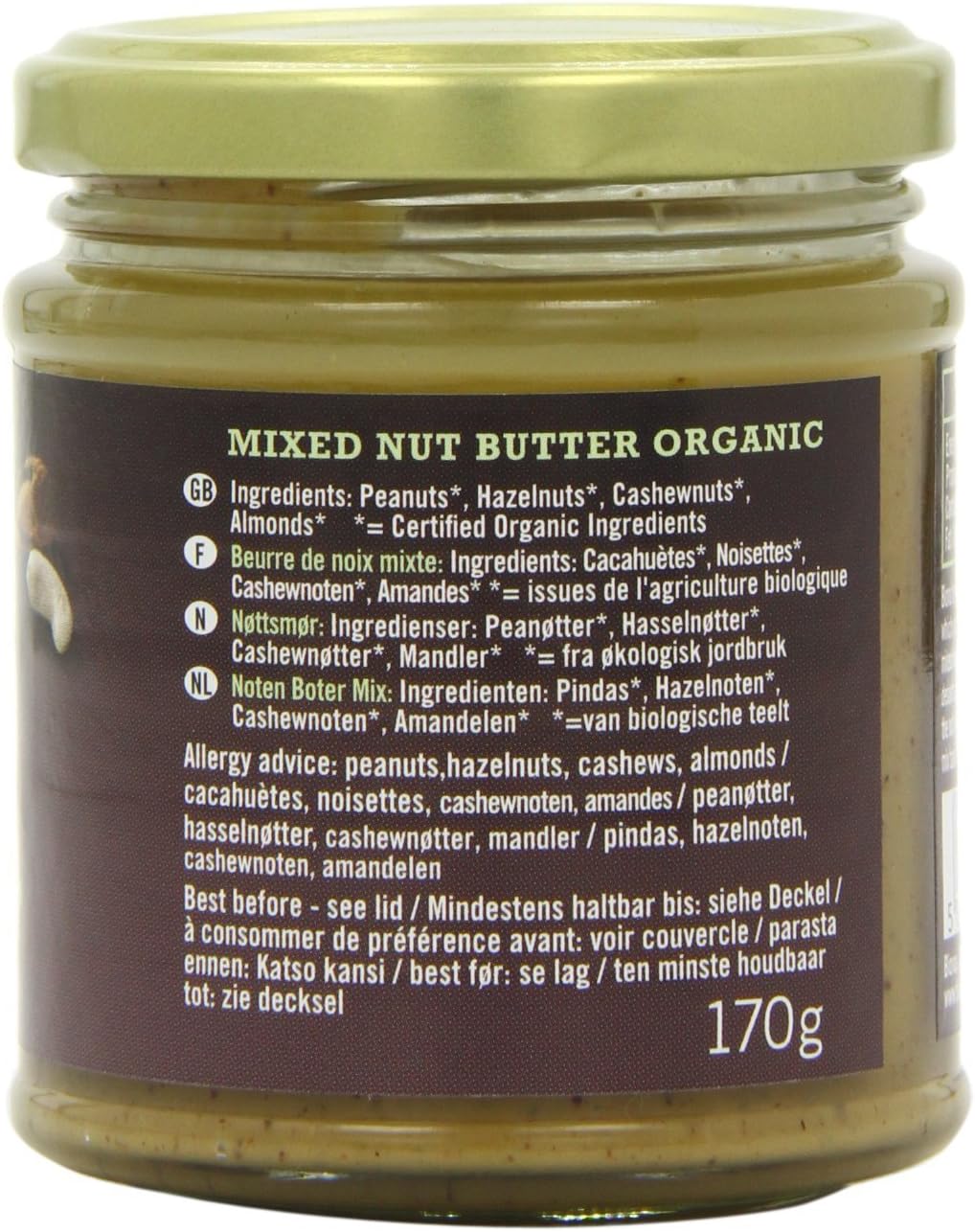Biona Organic Mixed Nut Butter 170g 4