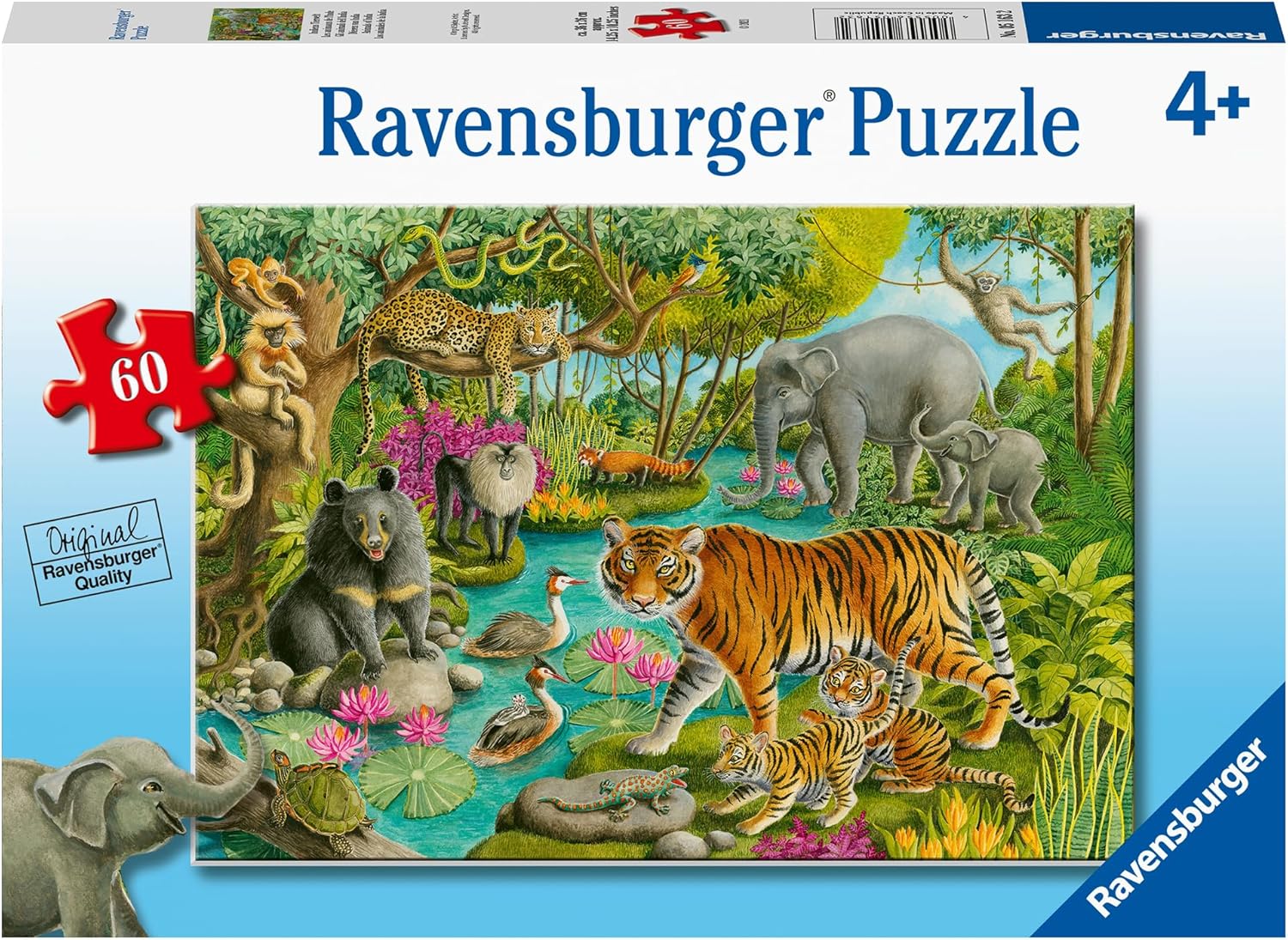 Ravensburger Animals of India 60 Piece Jigsaw Puzzle for Kids 4 Years Up