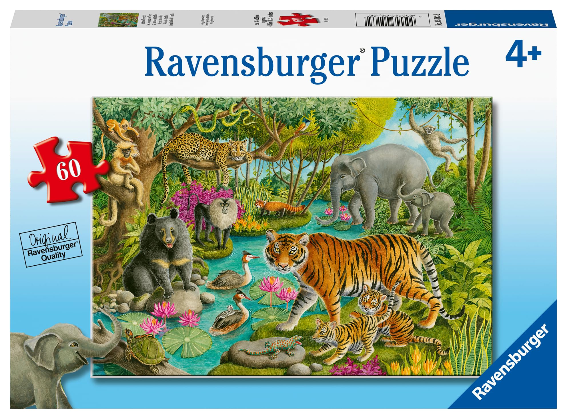 Ravensburger Animals of India Jigsaw Puzzle - 60 Pieces for Ages 4+ | FSC Certified