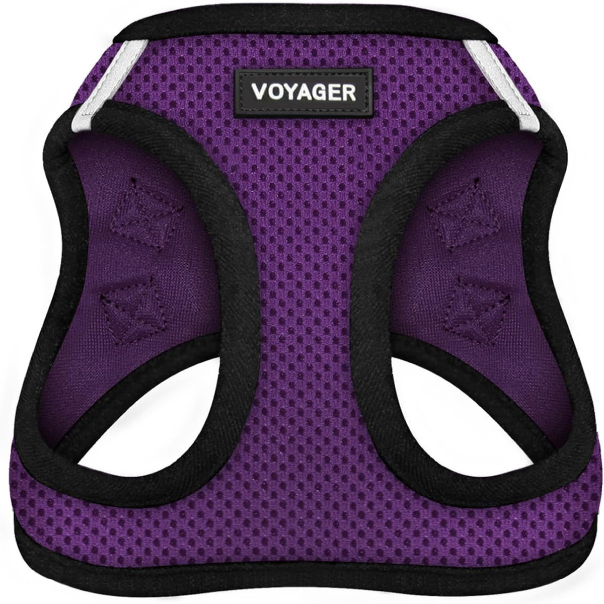 Best Pet Supplies Voyager Step-in Air Mesh Dog Harness - Reflective, No-Pull, M, Purple/Black Trim
