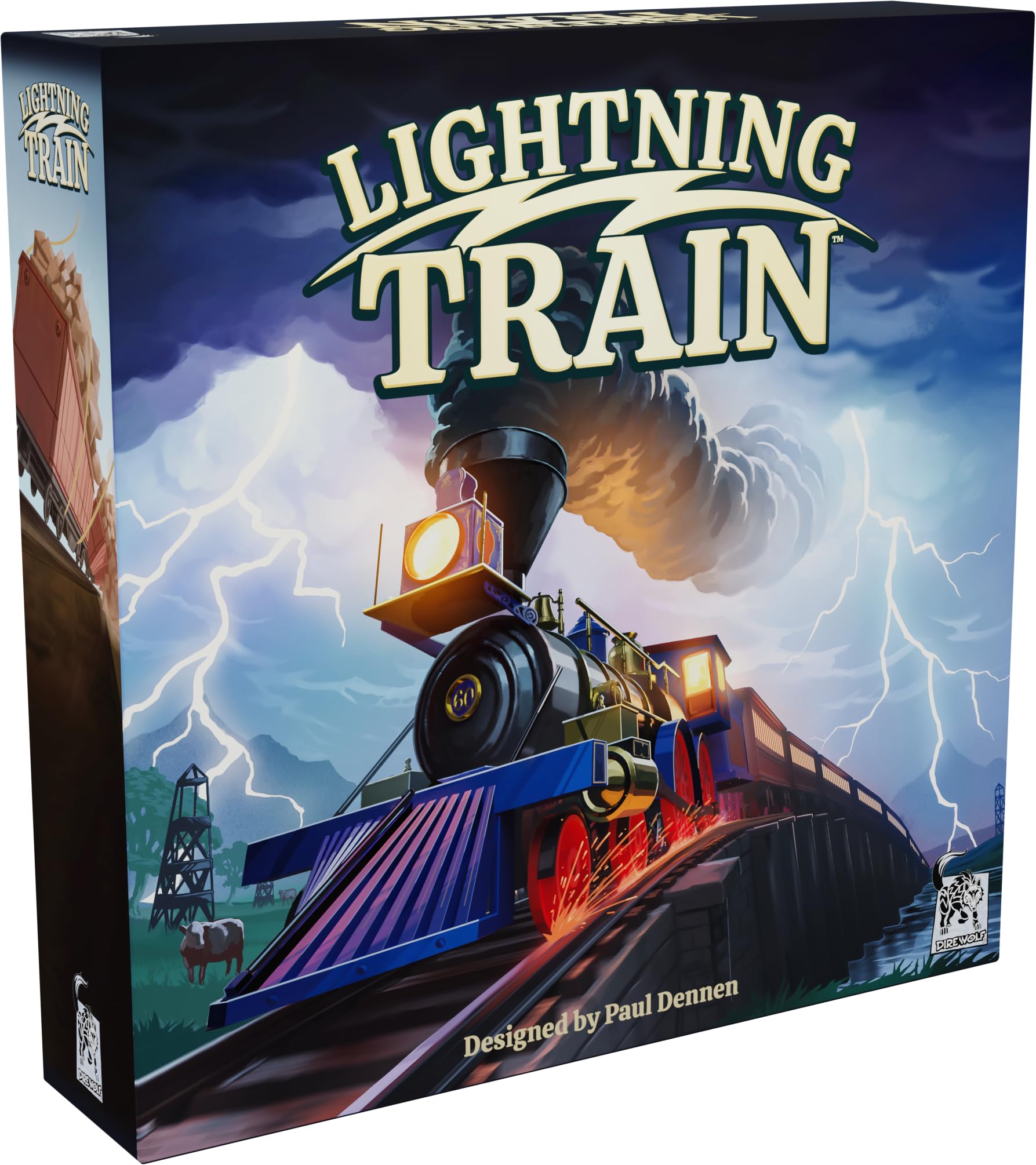 Dire Wolf Lightning Train Board Game | Ages 13+ | 1-4 Players | 60-120 Min 1