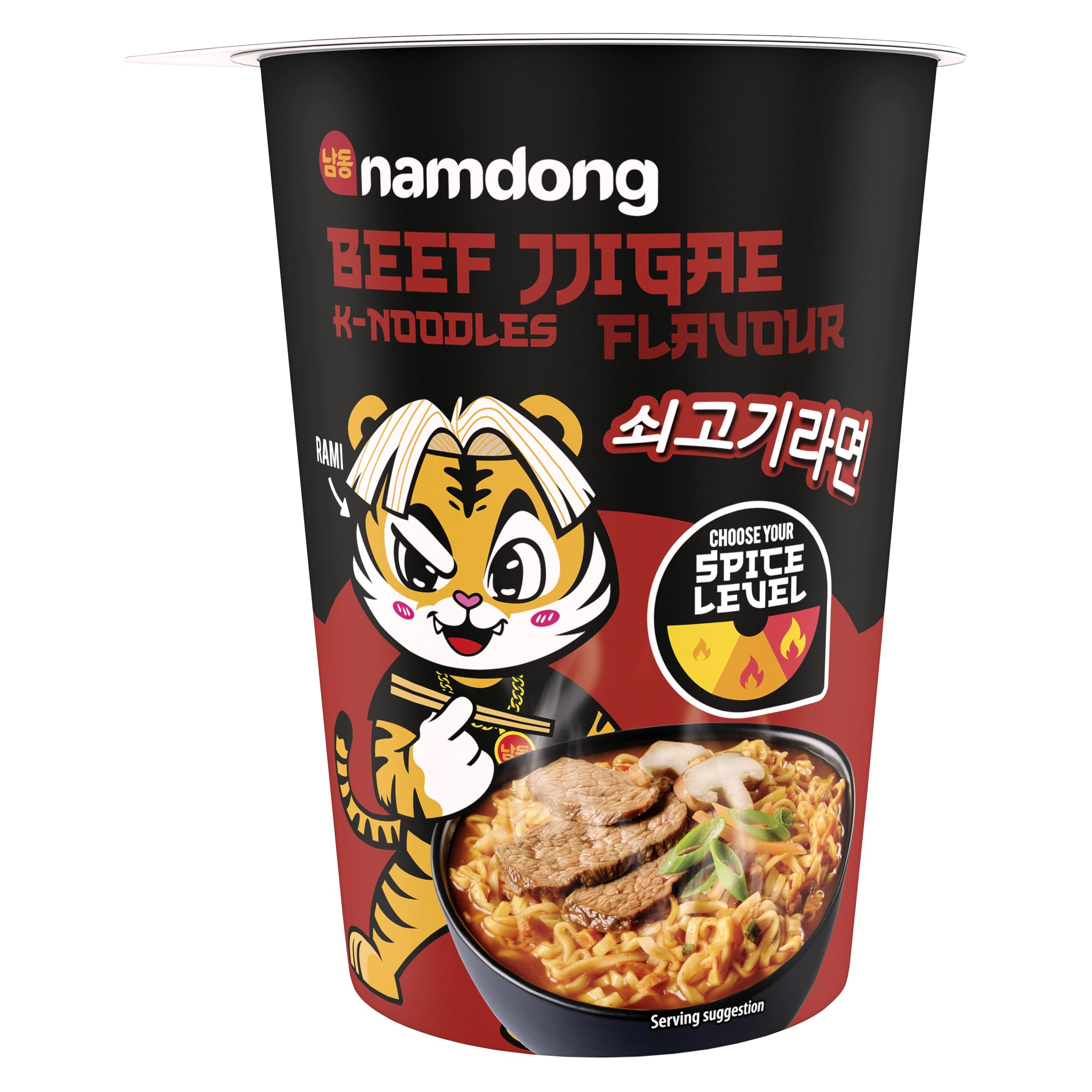Namdong Beef Jjigae Noodle Pot - Korean-Style Instant Noodles with Spicy Chilli Sachet