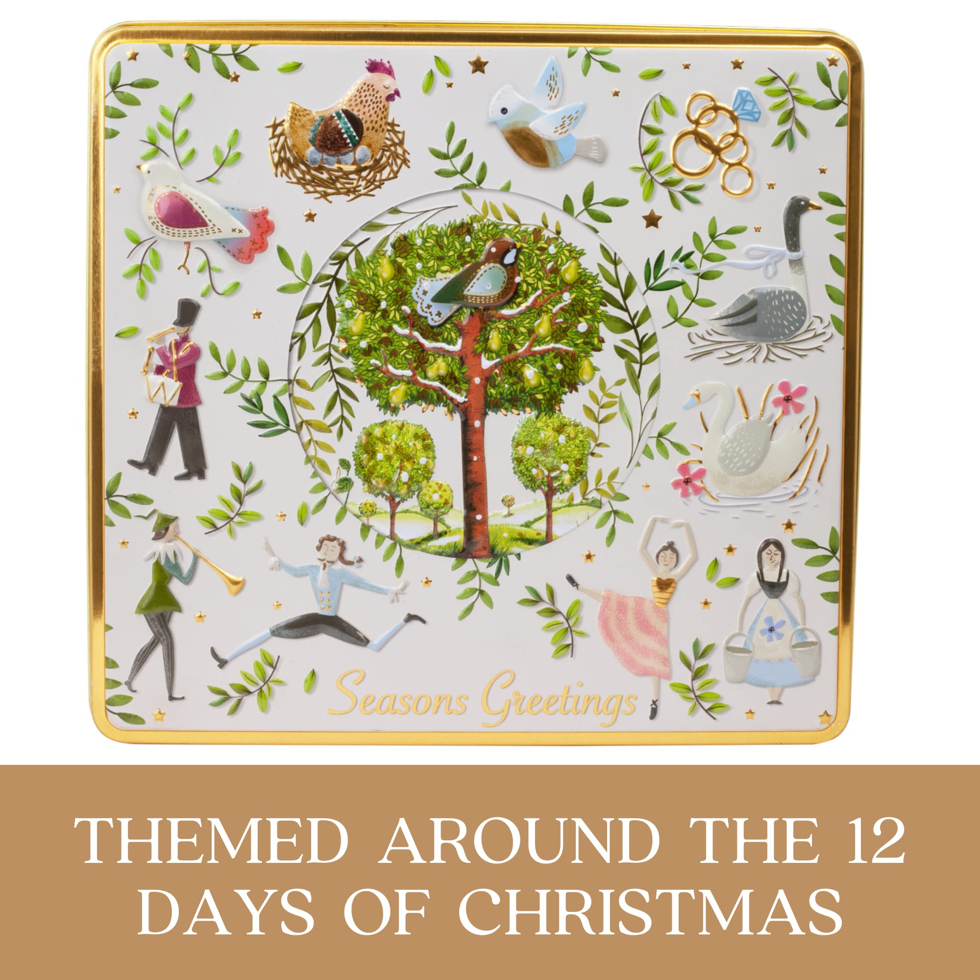 The Silver Crane Co. - 12 Days of Christmas Biscuits Tin Scottish Shortbread Gift Set 5