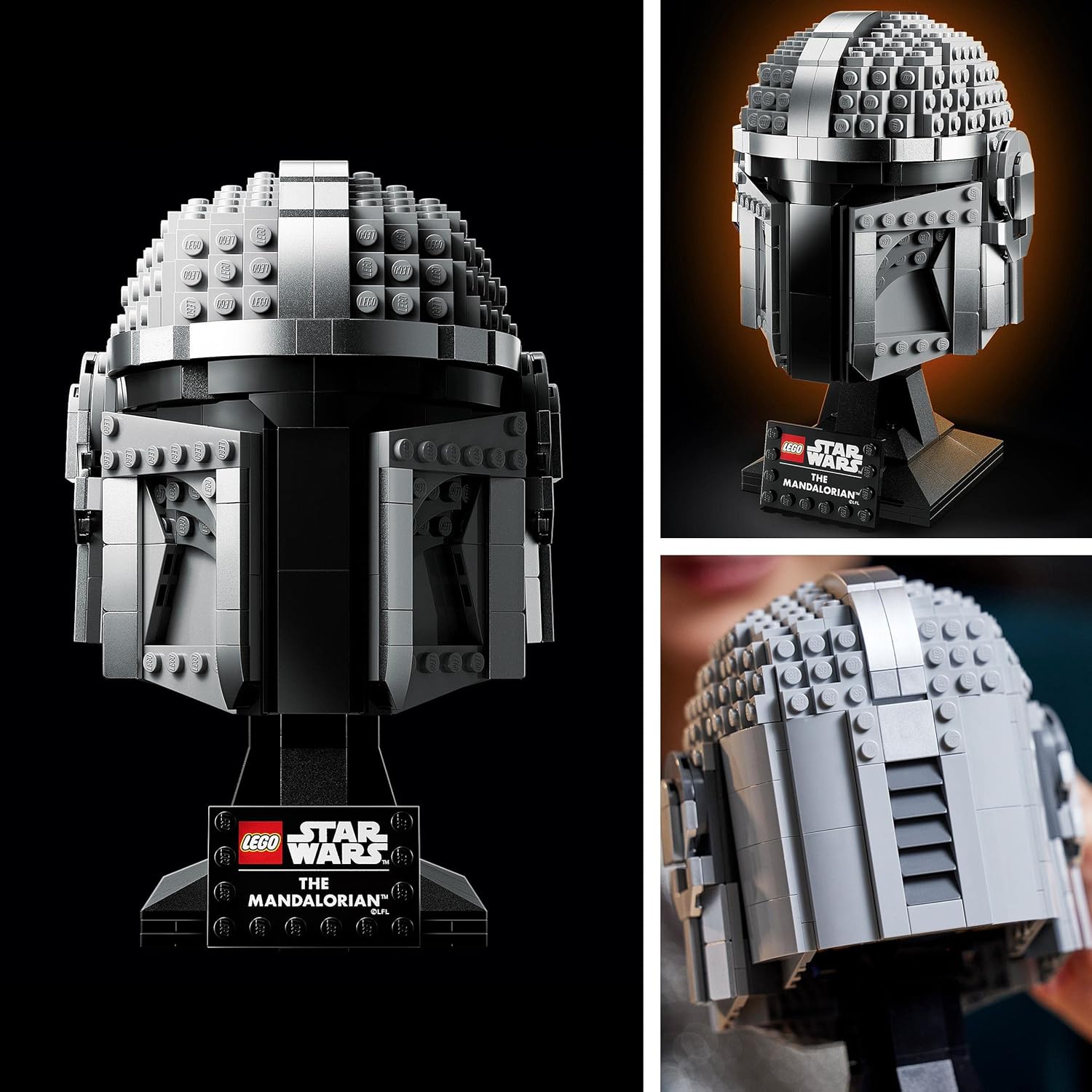 LEGO 75328 Star Wars The Mandalorian Helmet Buildable Model Kit - Collectible Display for Adults 3