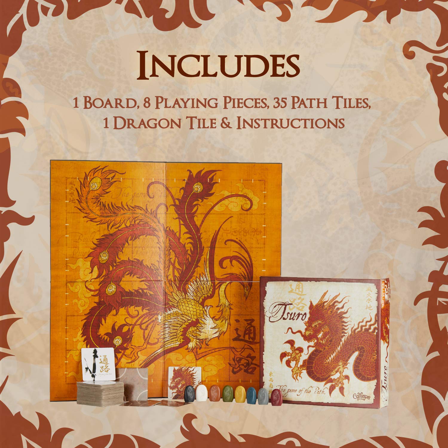 Calliope Tsuro: The Game of the Path Board Game | Ages 8+ | 2-8 Players | 15-20 Min Playtime 5
