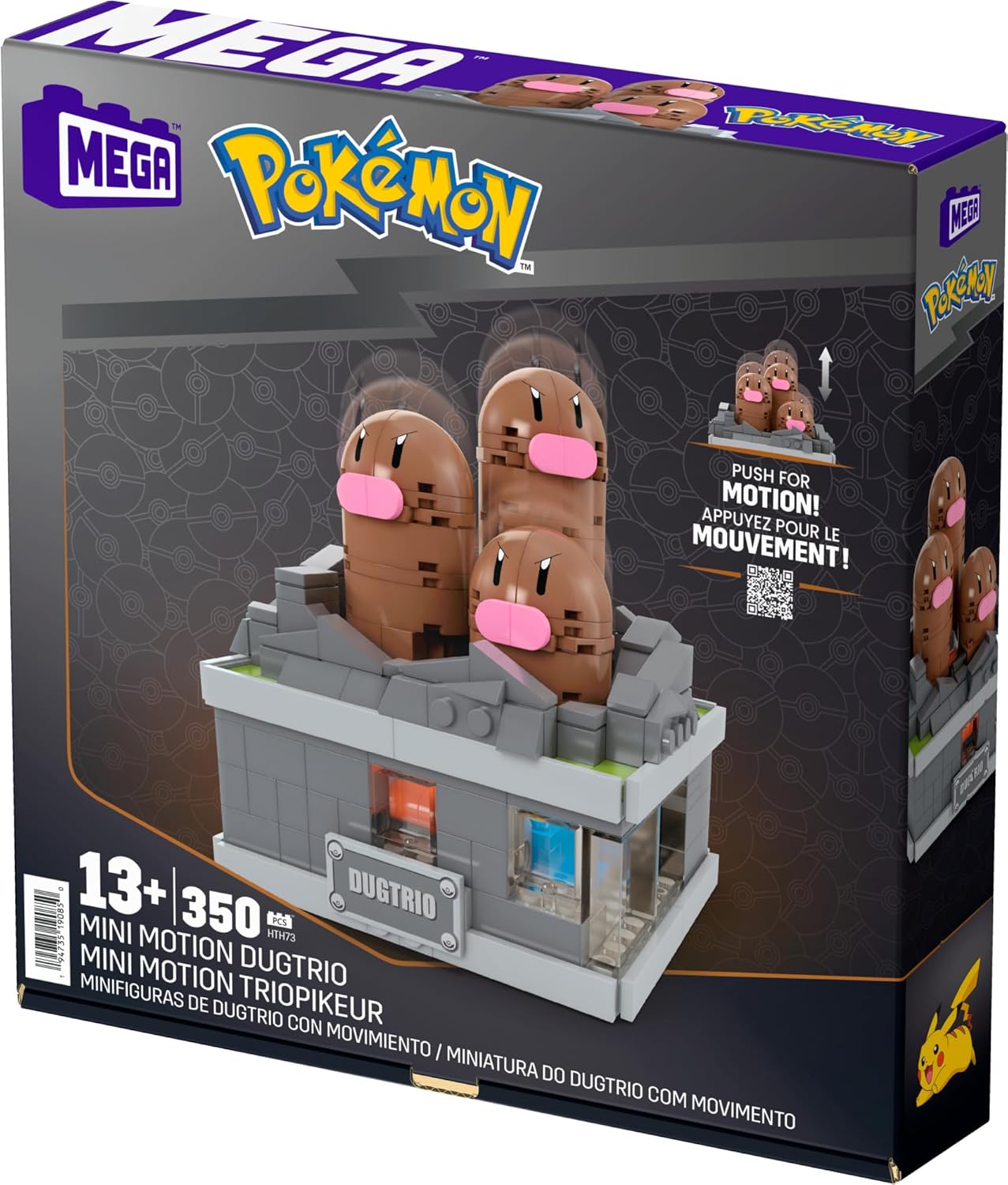MEGA Pokémon Mini Motion Dugtrio Building Set - 350-Piece Action Figure with Pop-Up Motion 6