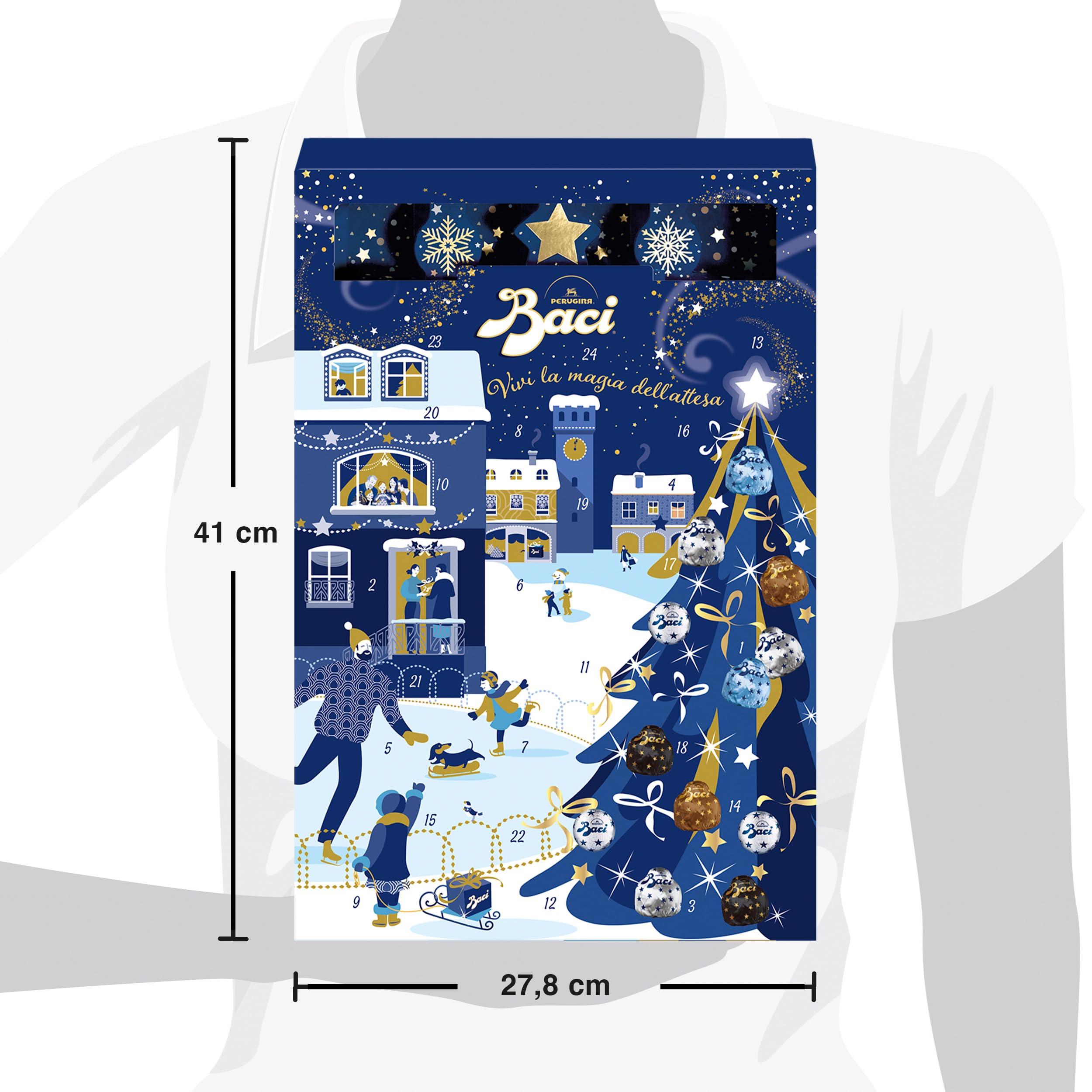 Baci Perugina - Christmas Advent Calendar with Assorted Chocolate Truffles & Hazelnut Fillings 7