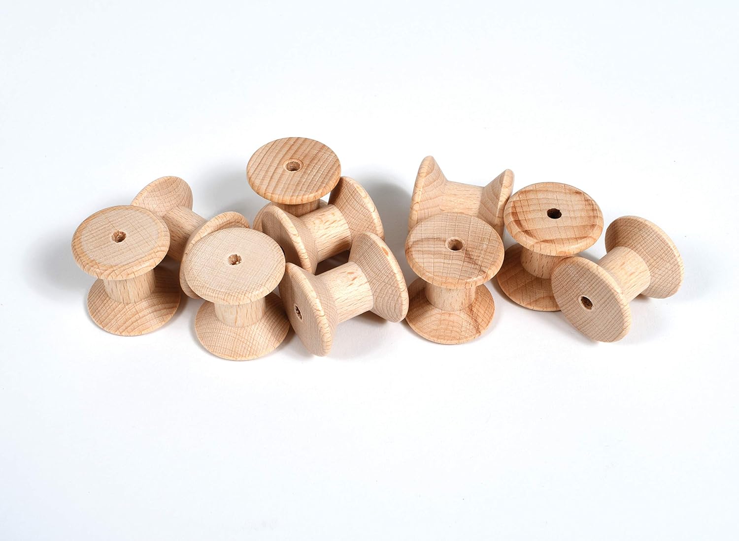 TickiT Natural Wooden Spools - Heuristic Play Set for Toddlers 9