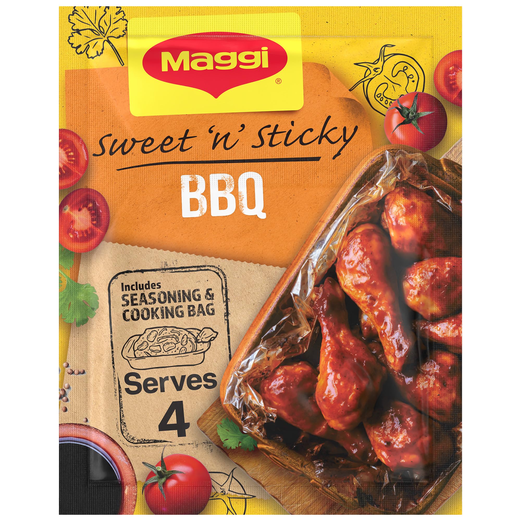 MAGGI BBQ Chicken Recipe Mix - Sweet & Sticky | 41g Sachet | No Artificial Colours