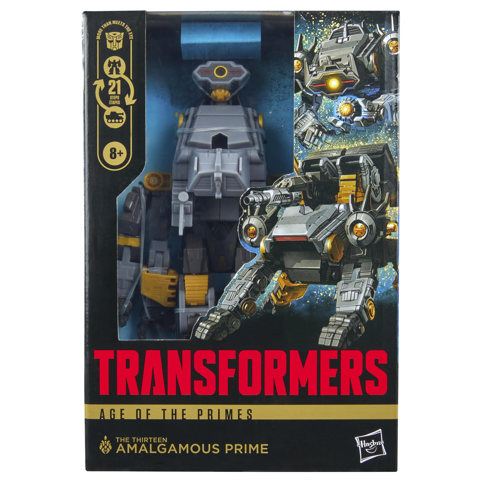 Transformers Age of the Primes Voyager Class Amalgamous Prime Action Figure | 5.5-Inch | 21 Steps