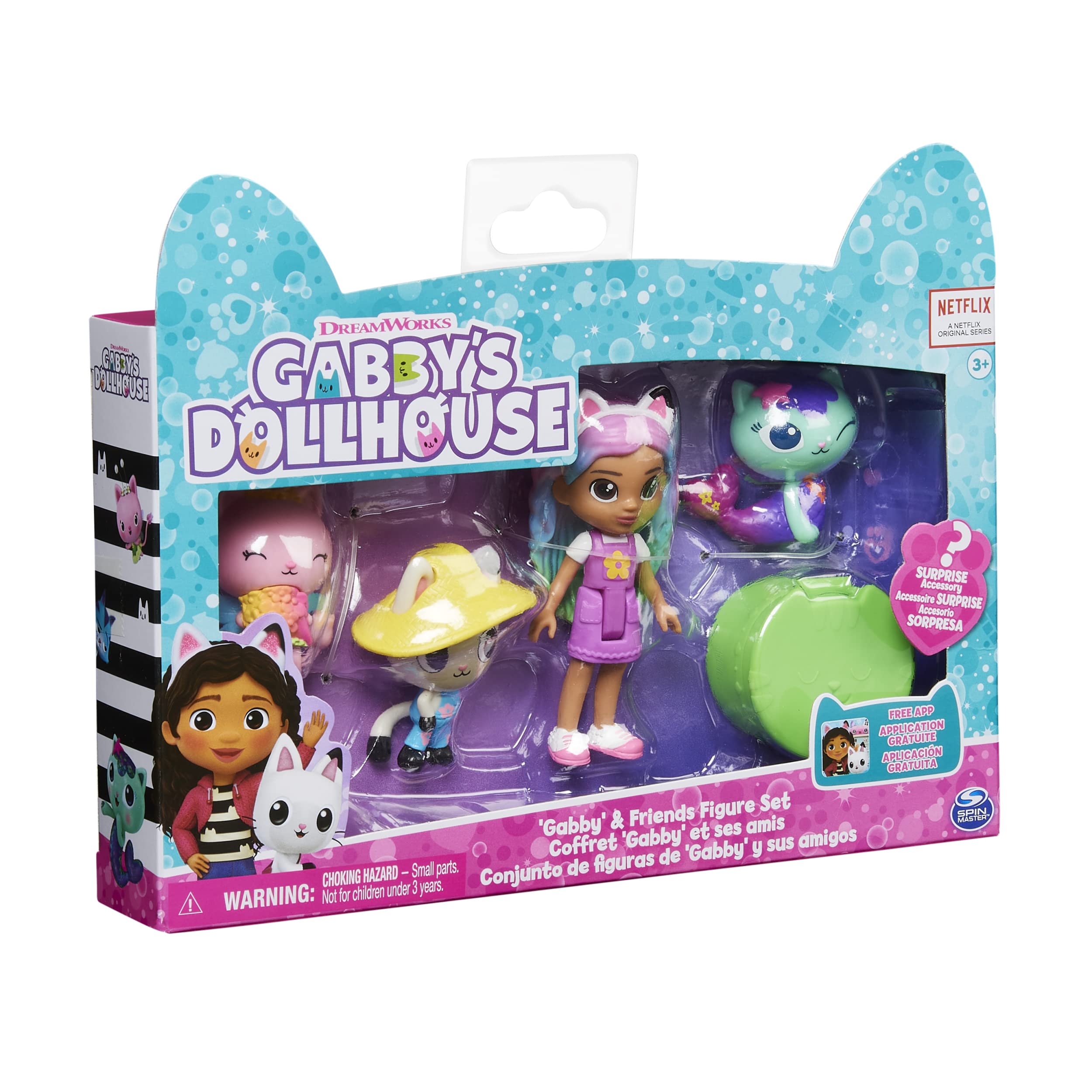 Gabby's Dollhouse 6065350 Friends Set with Rainbow Gabby Doll, Figures and Surprise Accessory 8