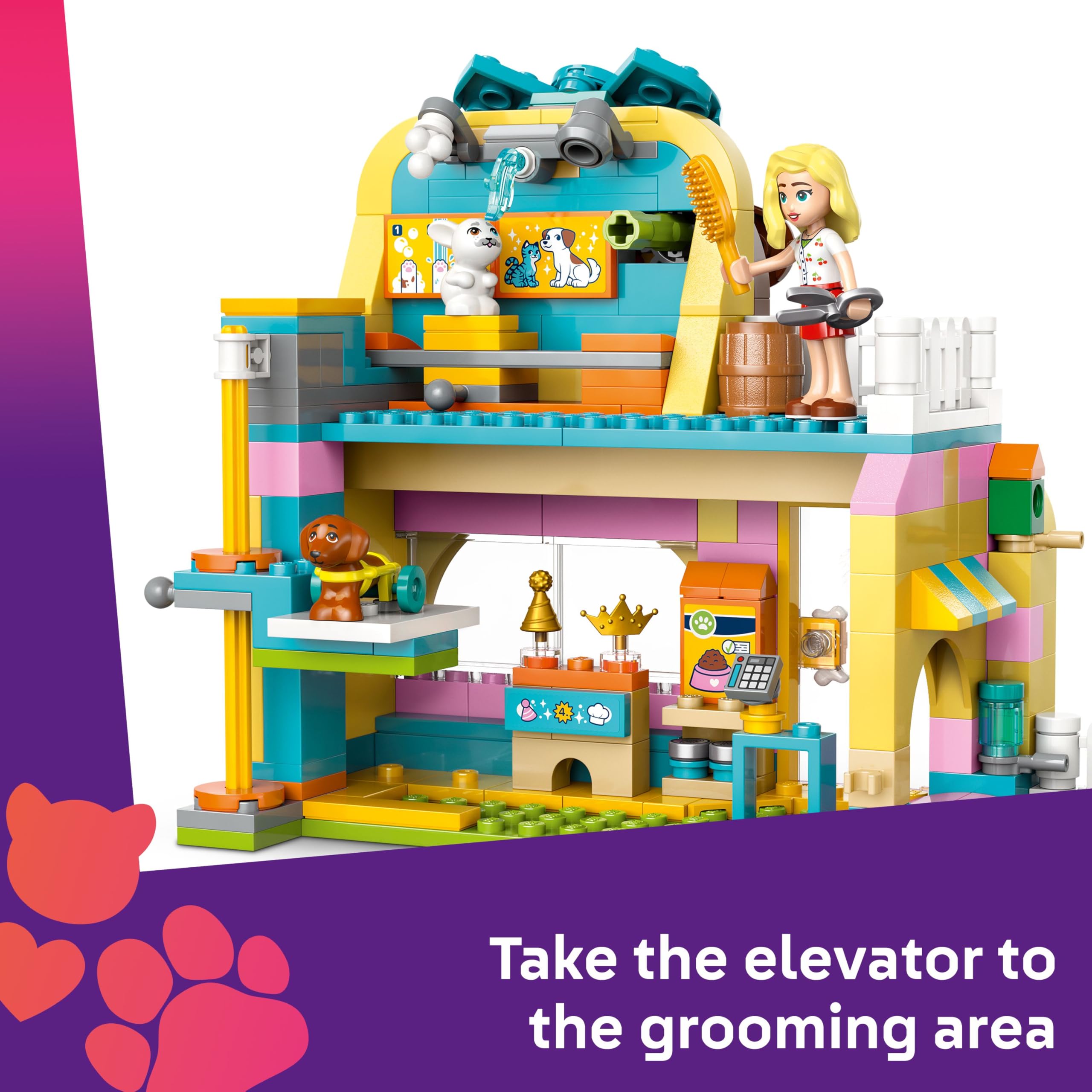 LEGO Friends Pet Accessories Shop Set - Animal Building Toy Playset with 2 Mini Dolls, 375 Pieces 11