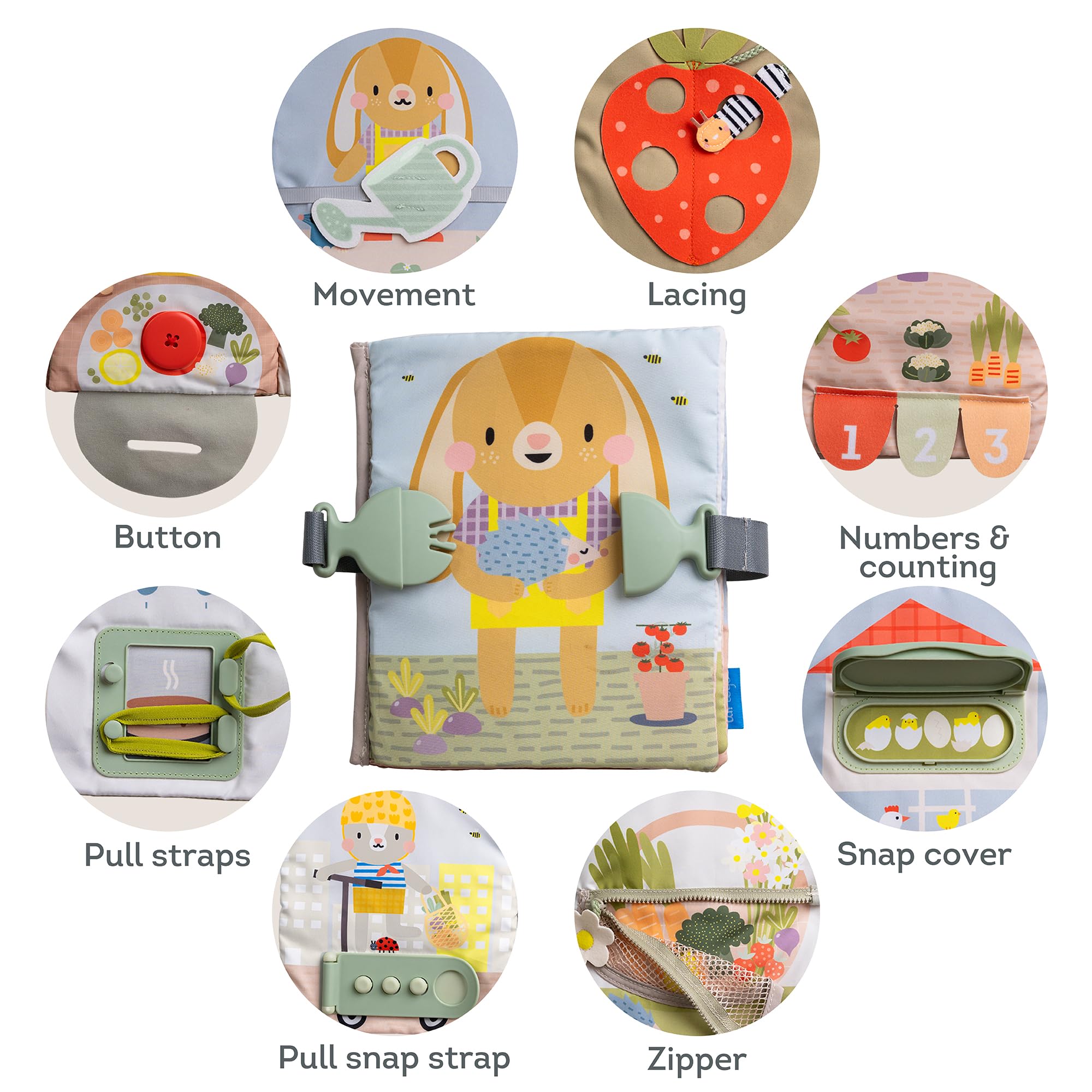 Taf Toys My First Busy Book - 12 Montessori Activities for Toddlers 18m+ 7