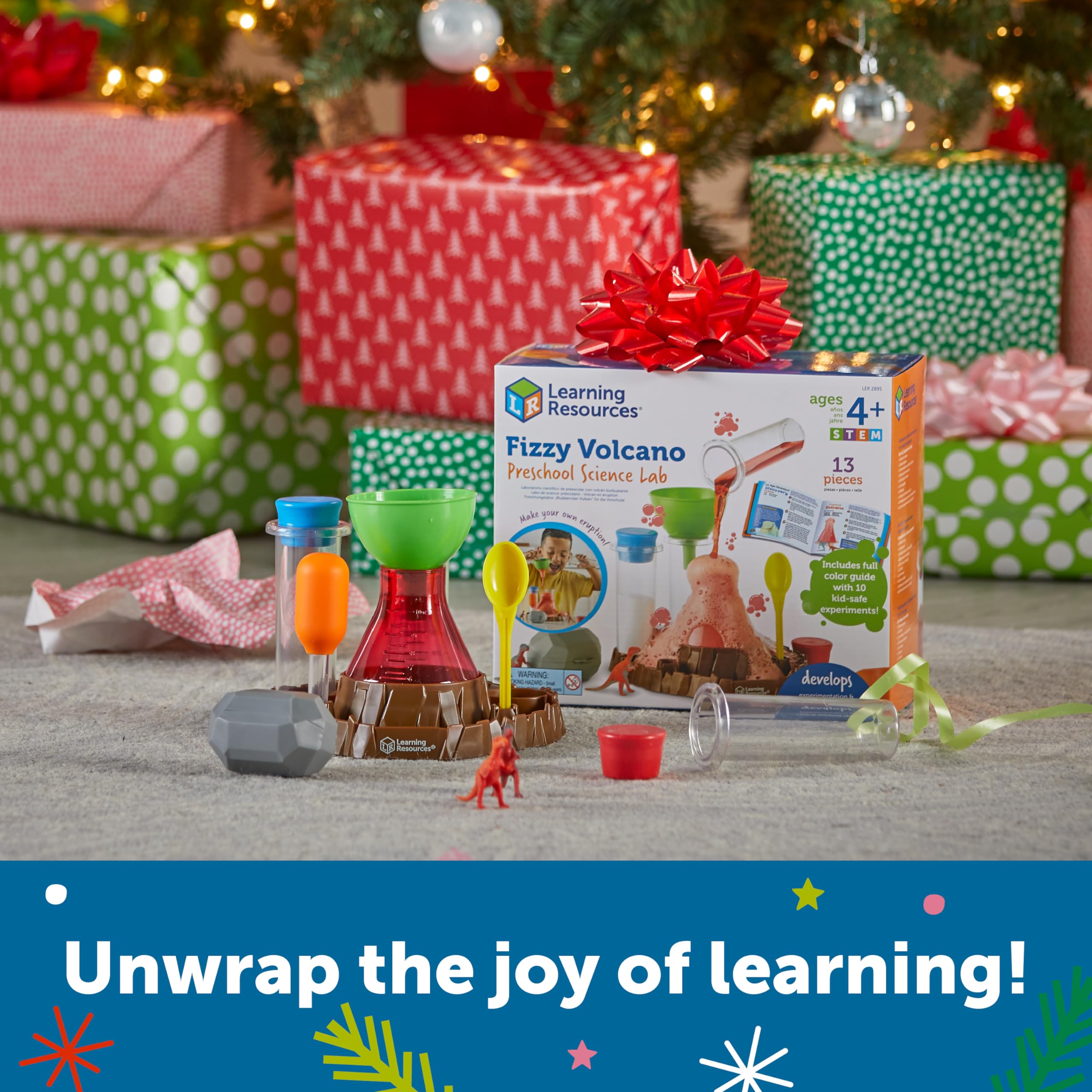 Learning Resources Fizzy Volcano Preschool Science Lab Set Ages 4+, Fizzy Foamy Reactions Chemistry Experiments for Kids, STEM Toys for Kids, 13 Pieces 7