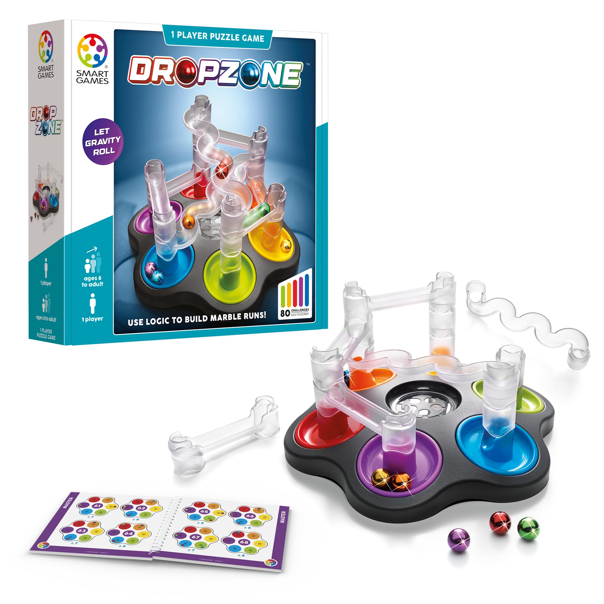SmartGames DropZone Marble Run Building Game