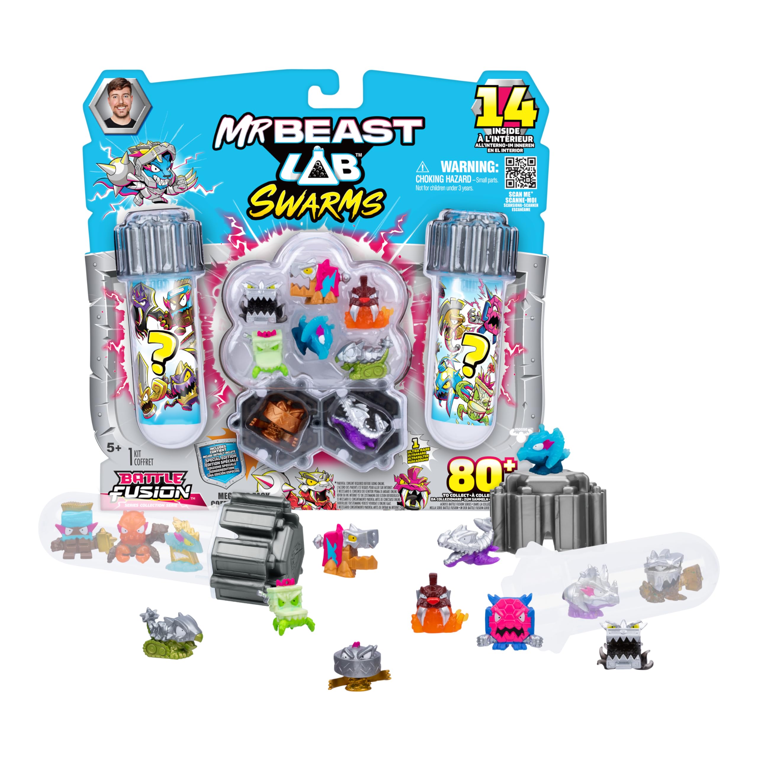 MRBEAST LAB Battle Fusion Series Mega Lab Pack - 14 Figures | Rust Reveal | Ages 3+