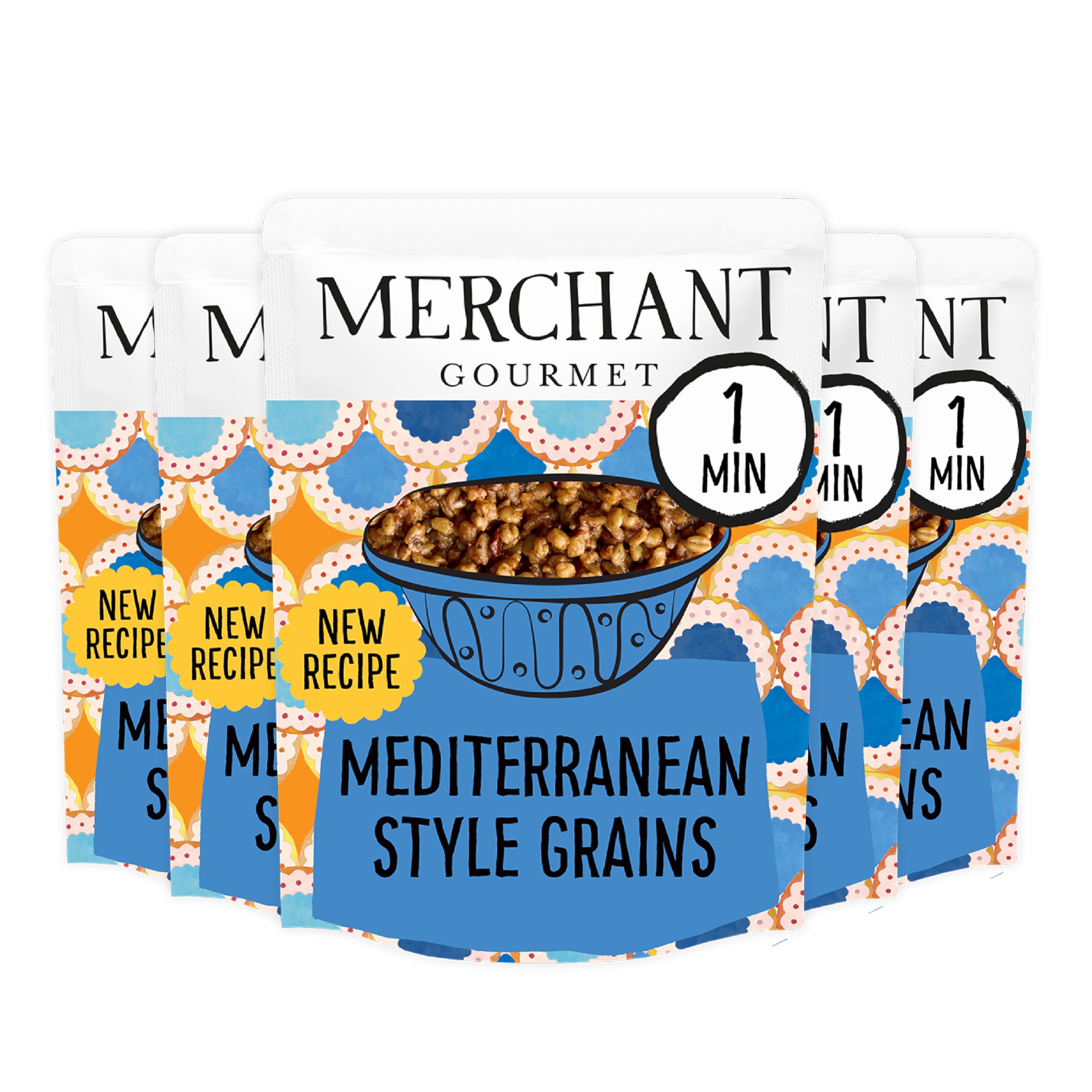 Merchant Gourmet Mediterranean Grains - Source of Fibre, Low Fat | 250g Pouch (Pack of 6)