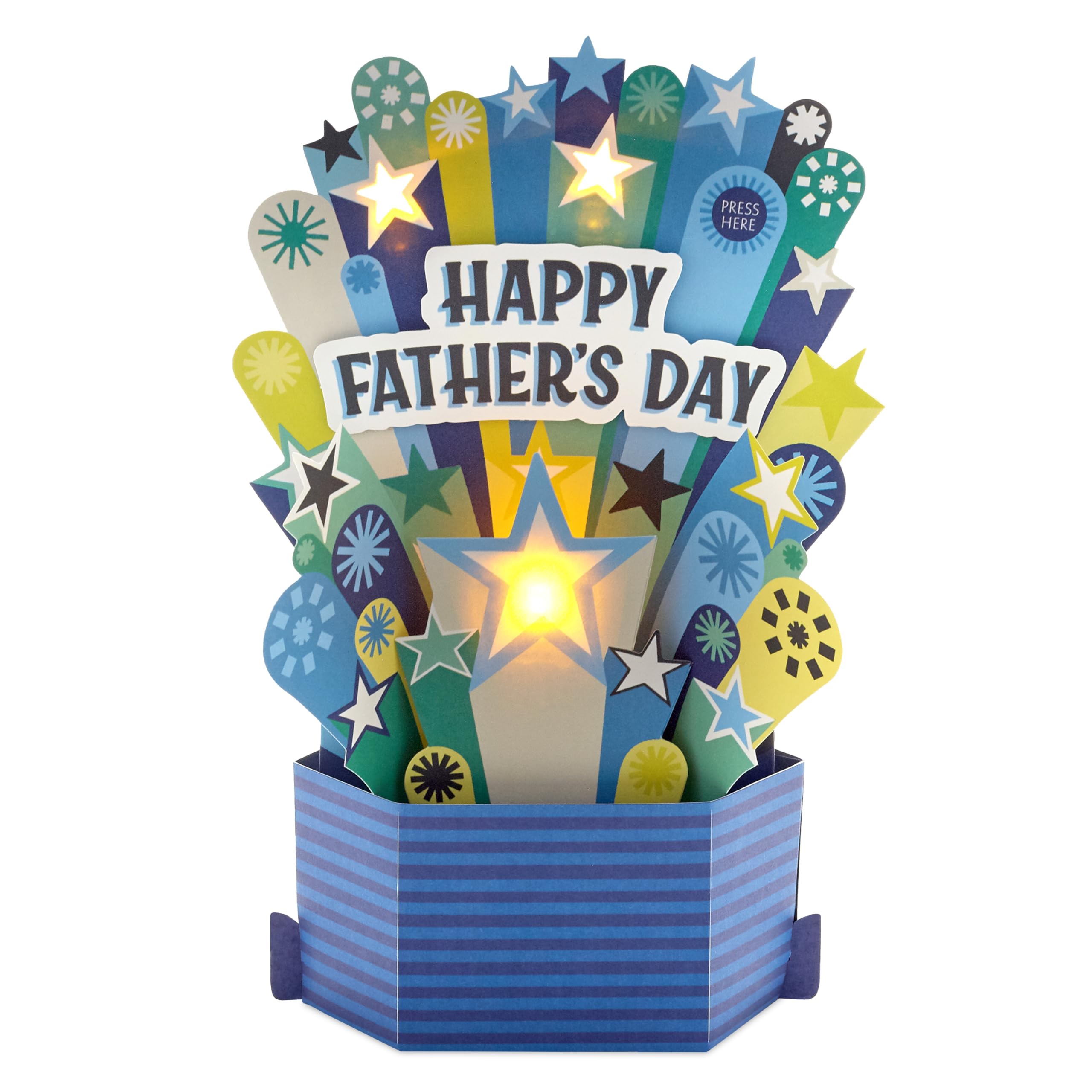Hallmark Paper Wonder Fathers Day Card - 3D Pop Up Musical Light Up Banner Design 2