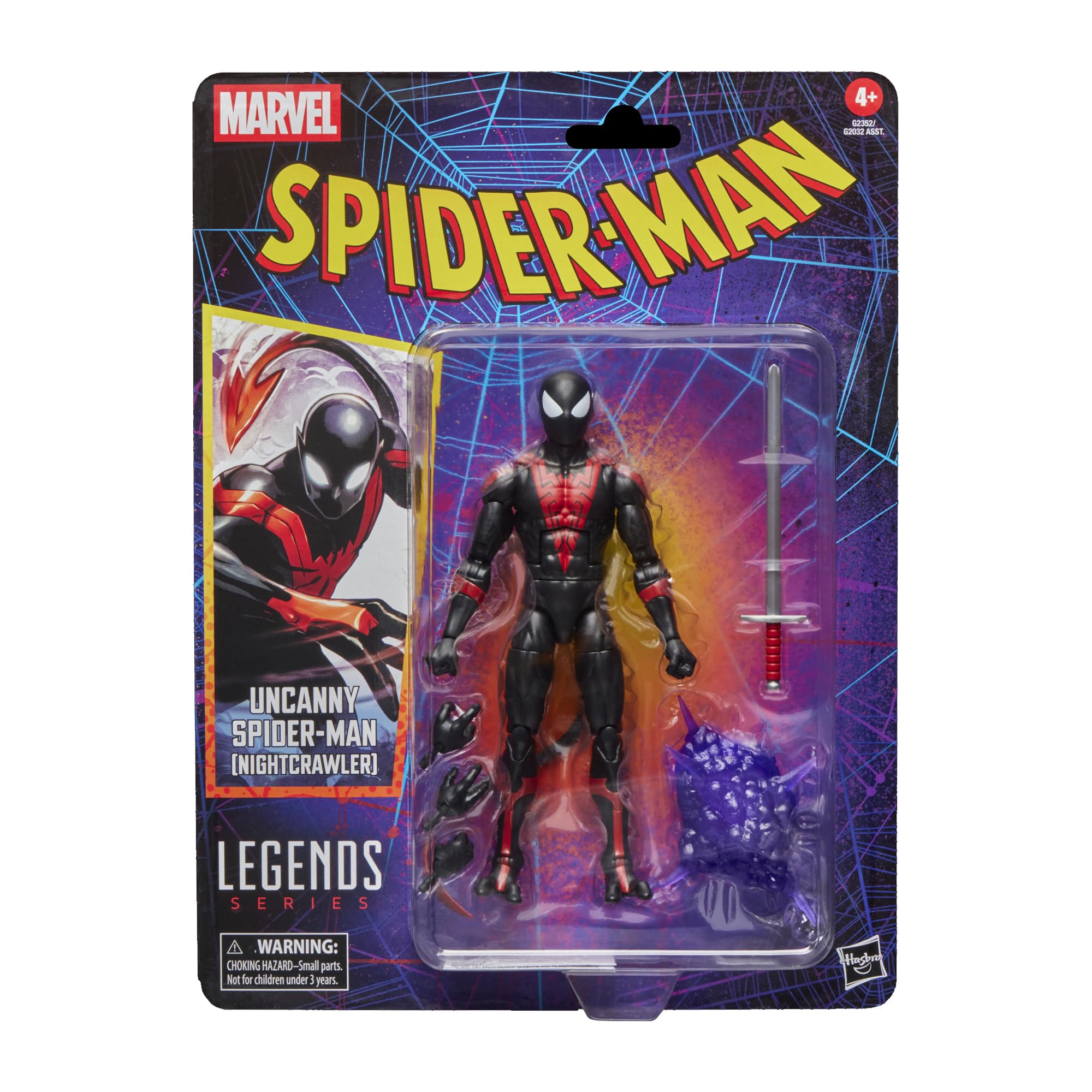 Marvel Legends Uncanny Spider-Man (Nightcrawler) Action Figure - 6 Inch, Ages 4+