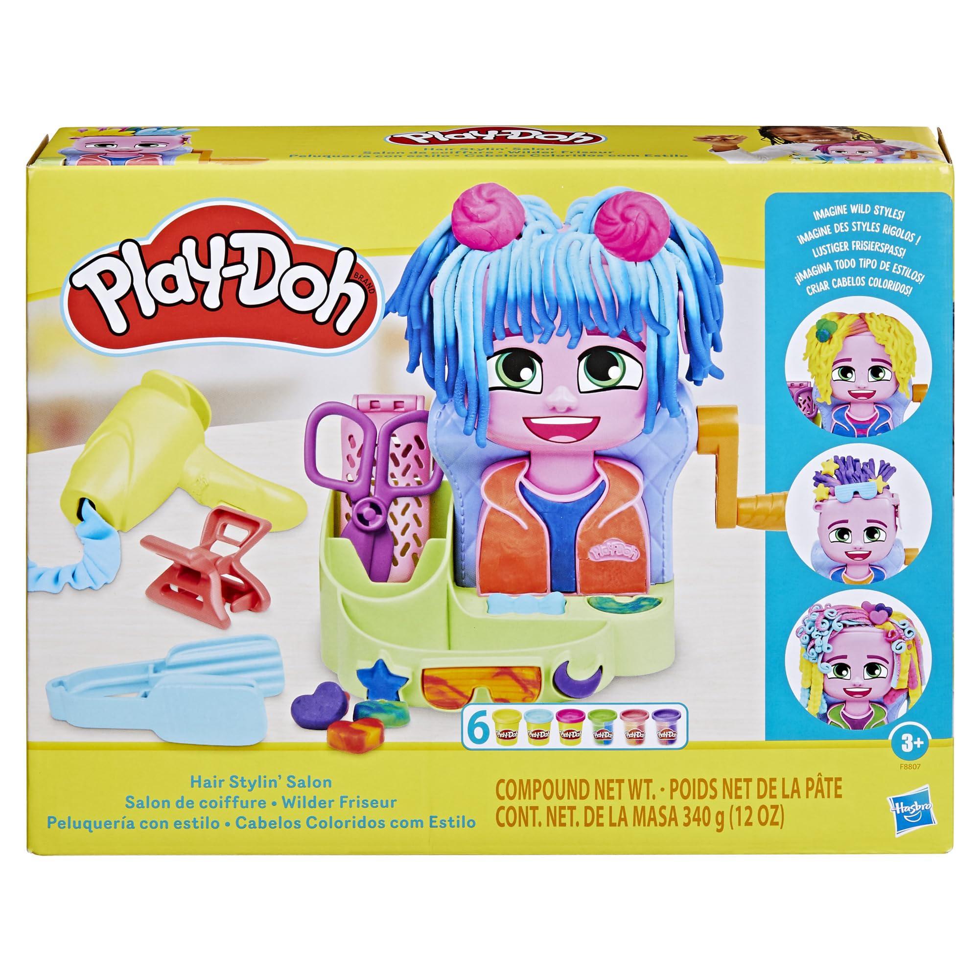 Play-Doh Hair Stylin' Salon Playset - Creative Styling Fun for Ages 3+