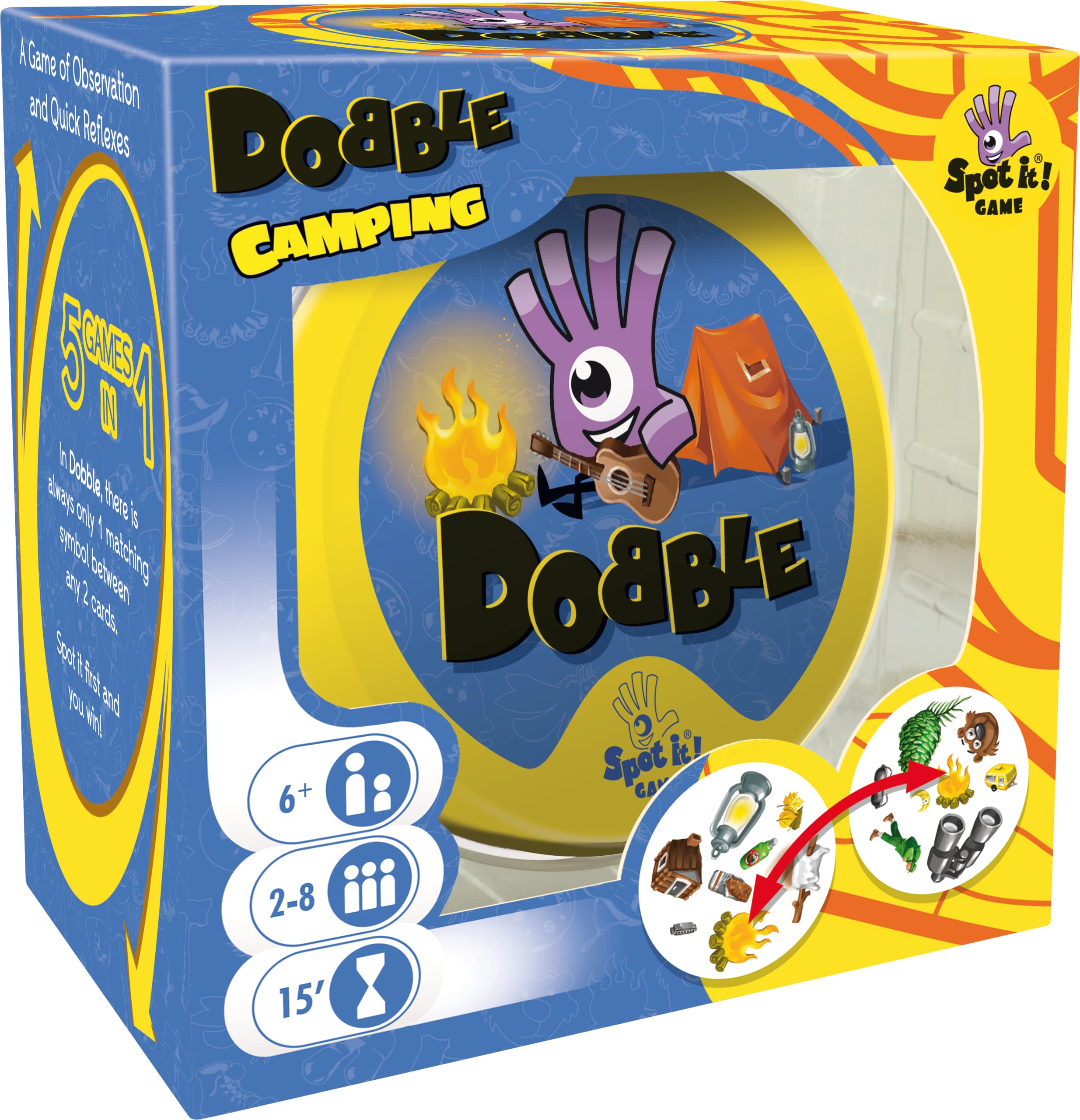 Asmodee Dobble Camping-Kartenspiel für Kinder ab 6 Jahren | 2–8 Spieler | 15 Minuten Spielzeit 4