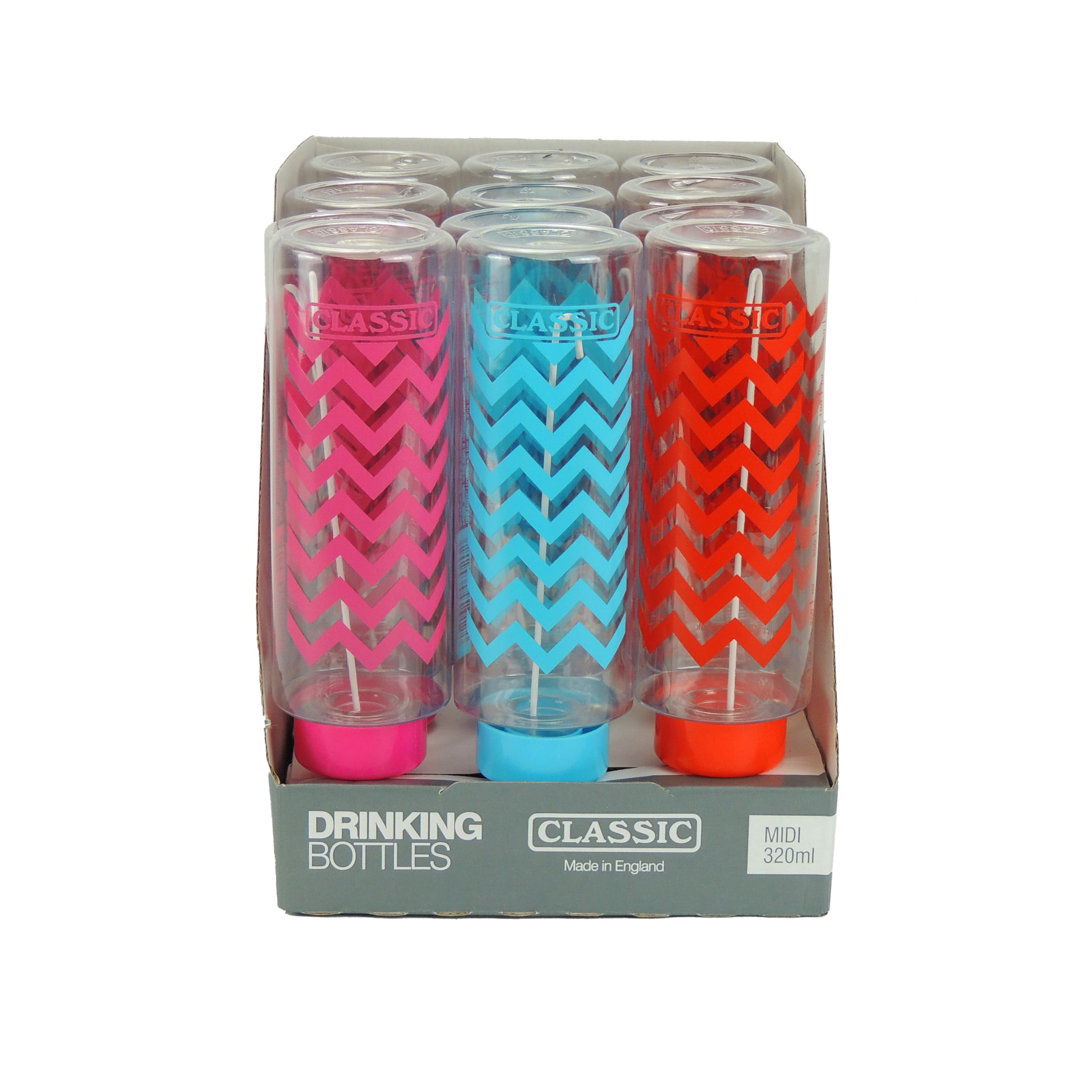 CLASSIC Small Animal Drinking Bottle - Non-Leak Twin-Ball Spout | 320ml Capacity | Zig-Zag Print 2