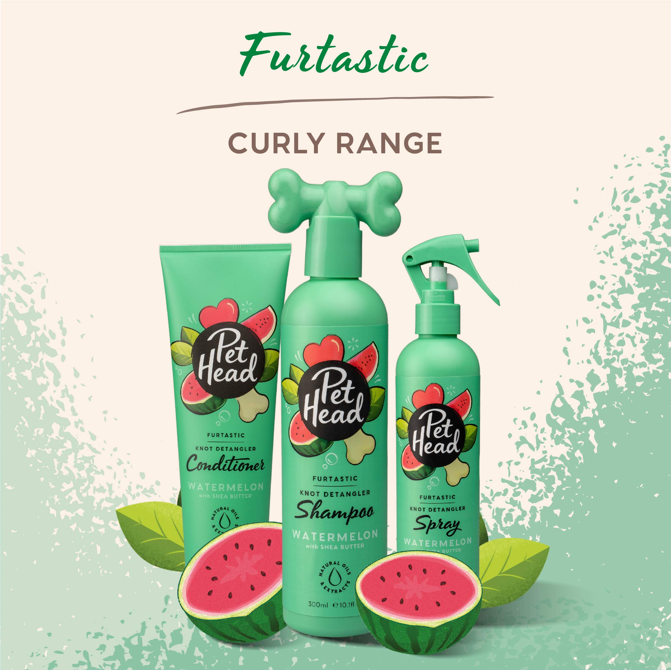 Pet Head Furtastic Dog Shampoo - Watermelon Scent, Knot Detangler for Long & Curly Coats | 300ml 7