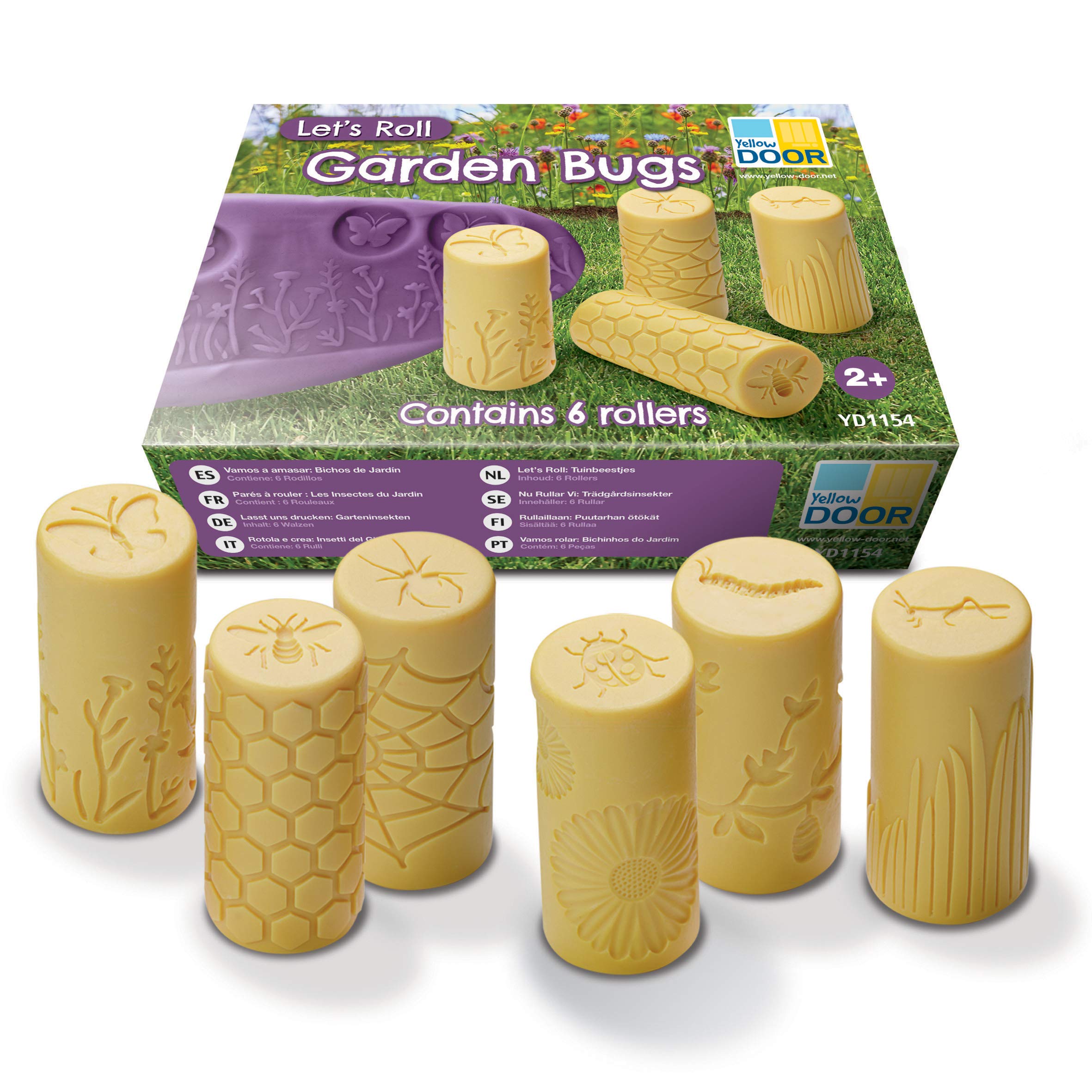Yellow Door Let’s Roll Garden Bugs - Set of 6 Insect Playdough Rollers | Age 2+ 1