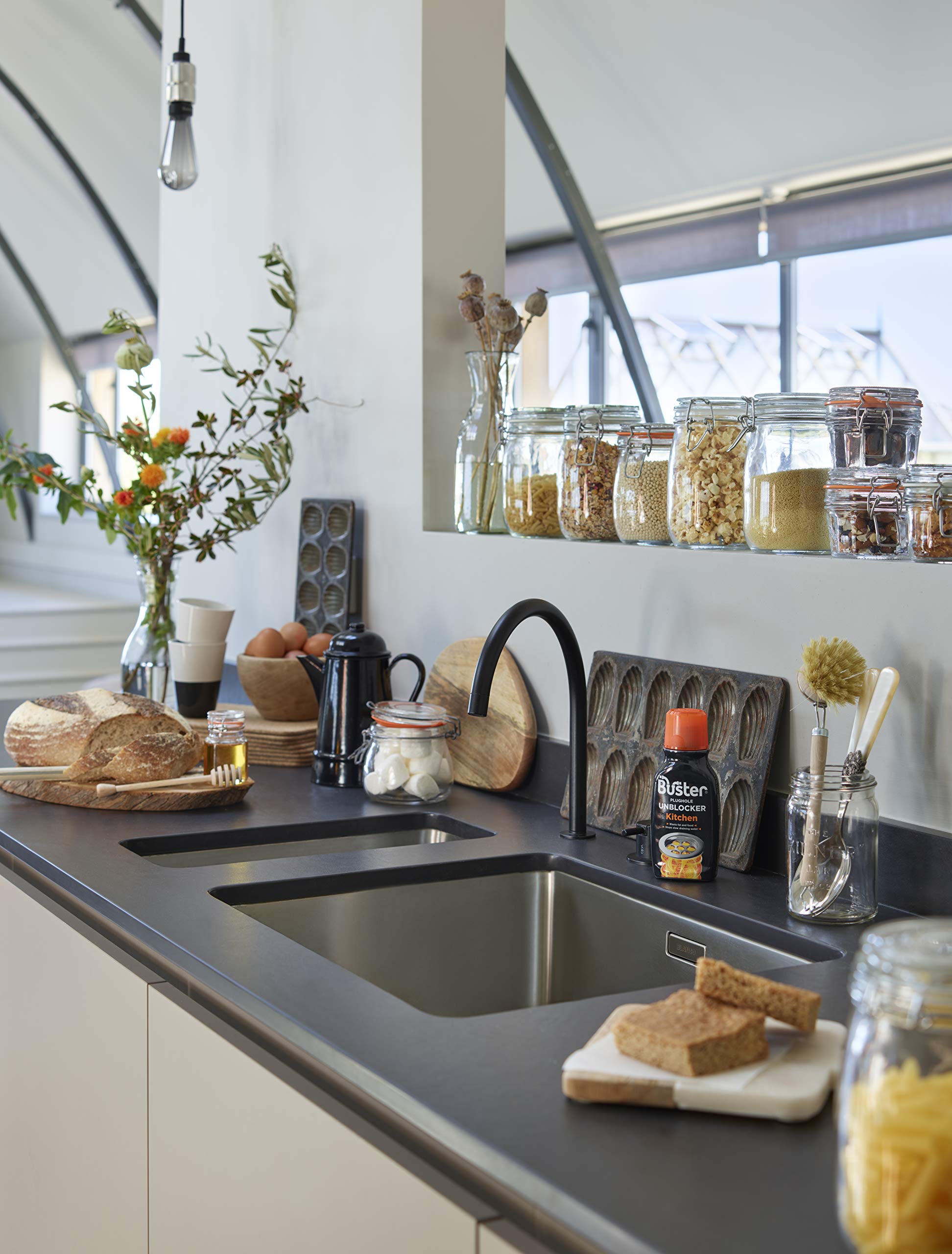 Buster Kitchen Plughole Unblocker 150g, Pack of 2 - Fast-Acting Drain Cleaner for Sinks & Pipes 13