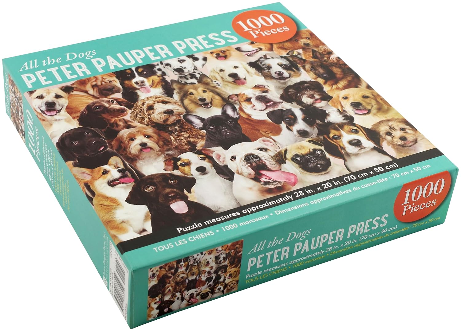 All the Dogs 1000 Piece Jigsaw Puzzle - Premium European Blue Board