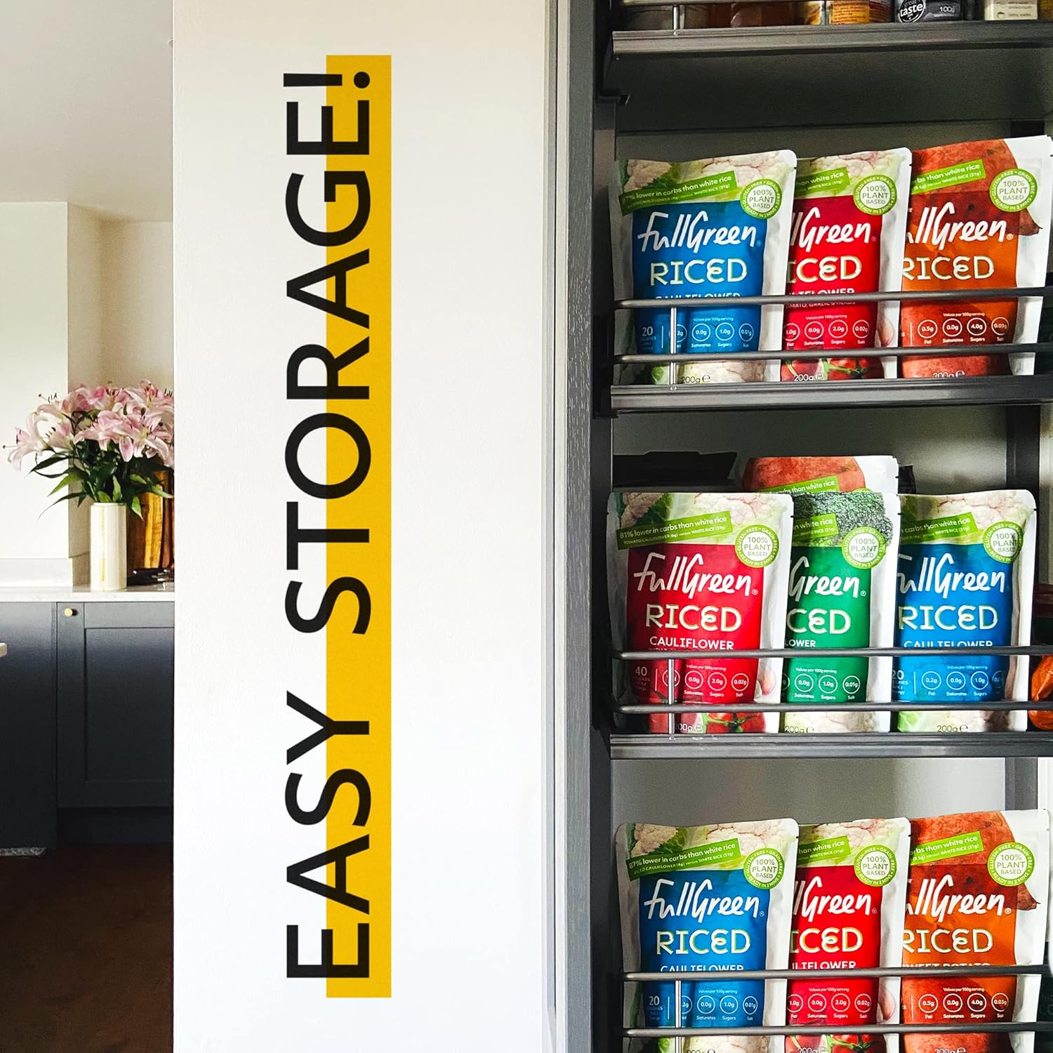 Fullgreen - Reis mit Brokkoli und Blumenkohl, pflanzliche Low-Carb-Reisalternative 7