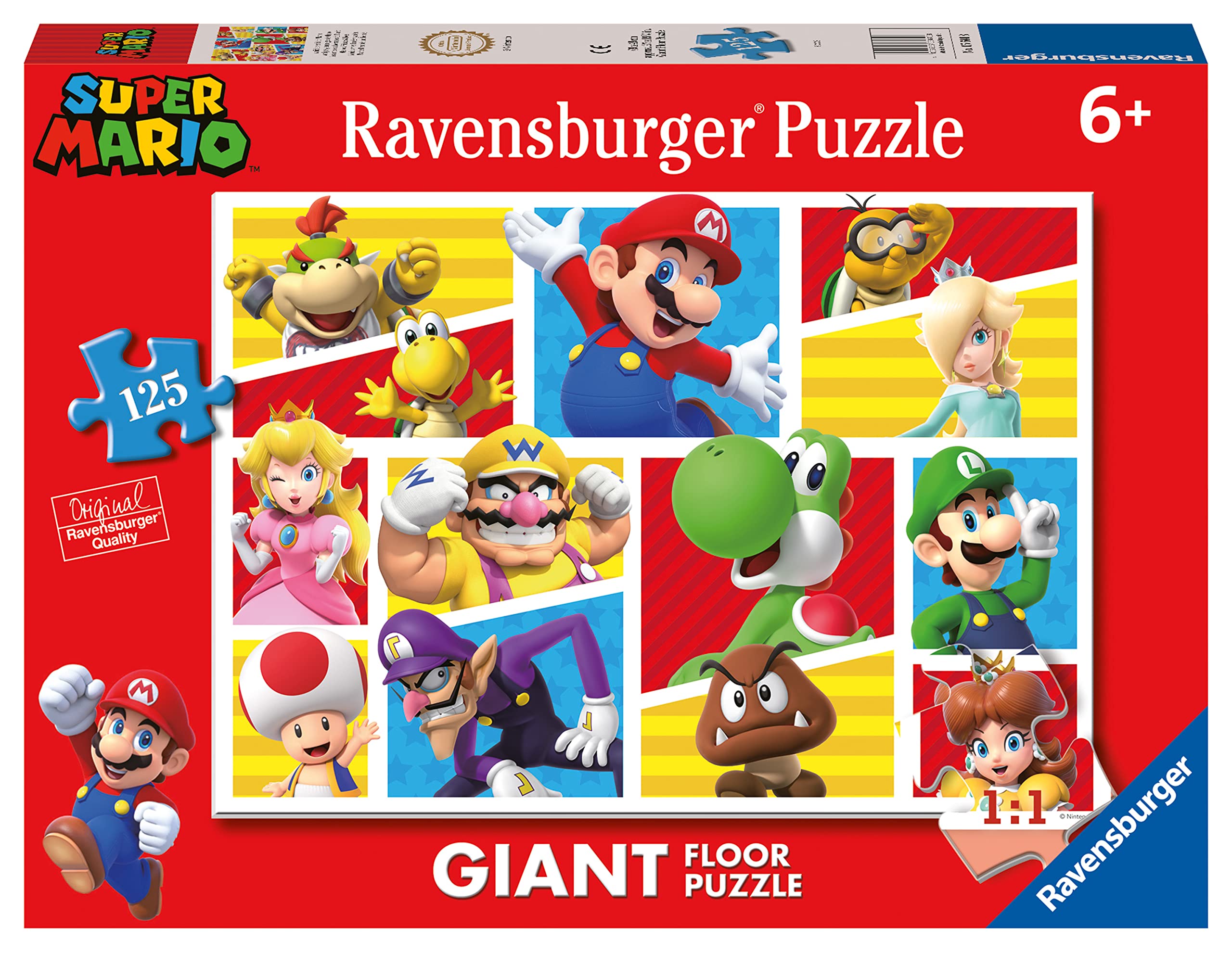 Ravensburger Super Mario 125-Piece Jigsaw Puzzle - Floor Puzzle for Kids 6 Years and Up