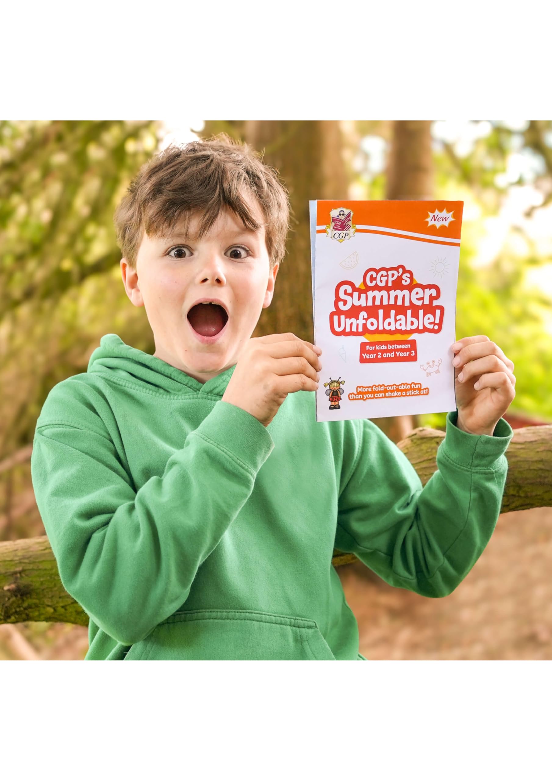 CGP Summer Unfoldable for Reception to Year 1 Maths & English Practice | Loose Leaf