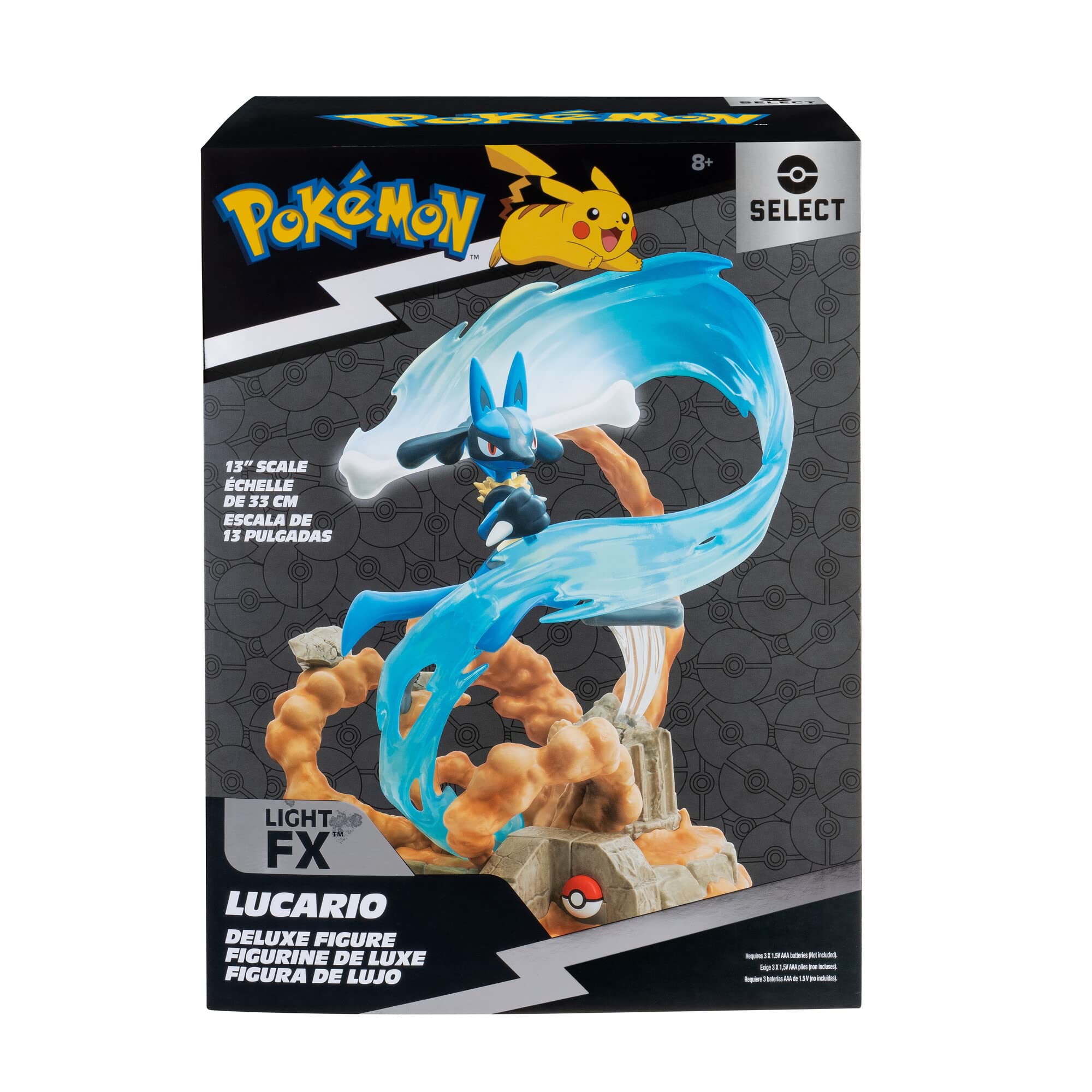 Pokémon Jazwares - Lucario 13-inch Deluxe Statue with Aura Lights 7