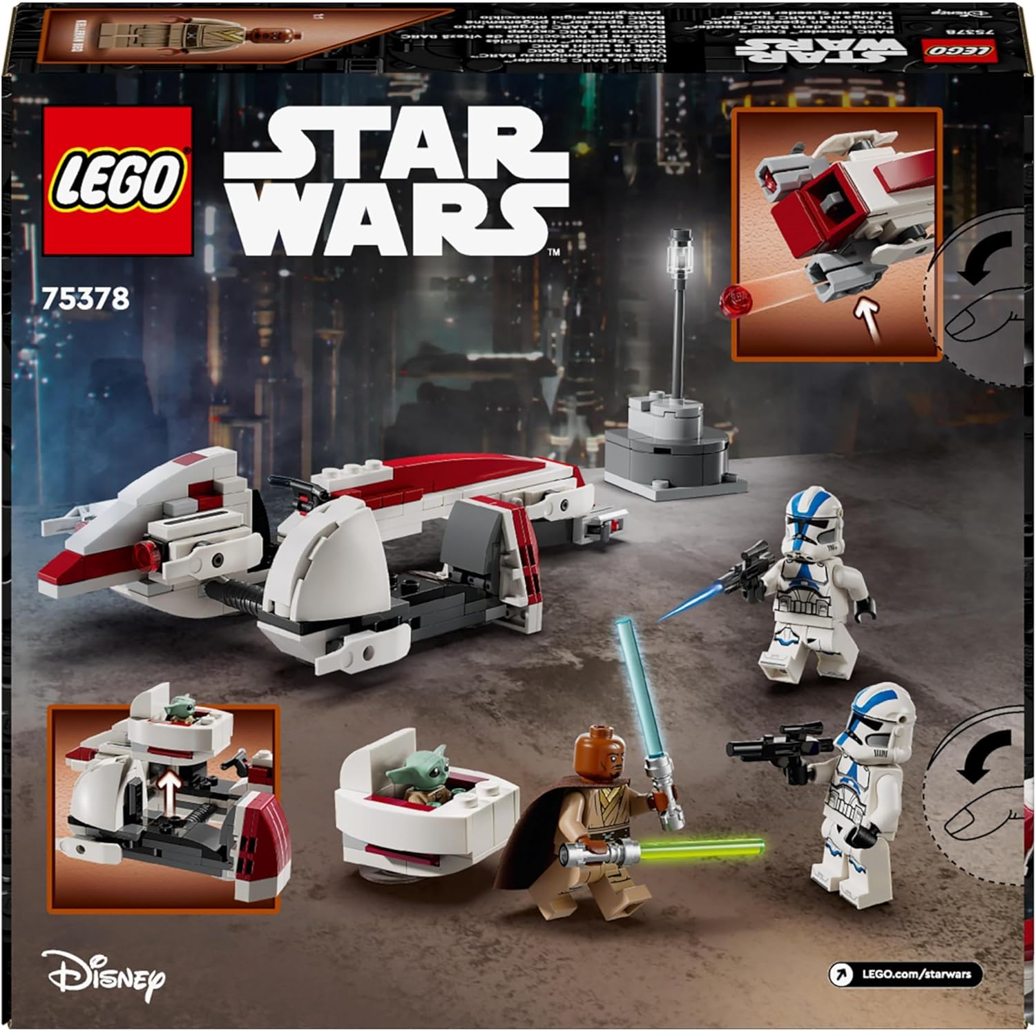 LEGO Star Wars BARC Speeder Escape Set 75378 - Building Toy with Kelleran Beq, Grogu & Clone Troopers 4