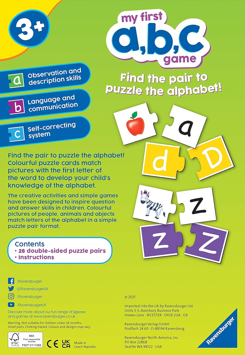 Ravensburger My First ABC Educational Game - Alphabet Learning Puzzle for Kids Ages 3+ 7