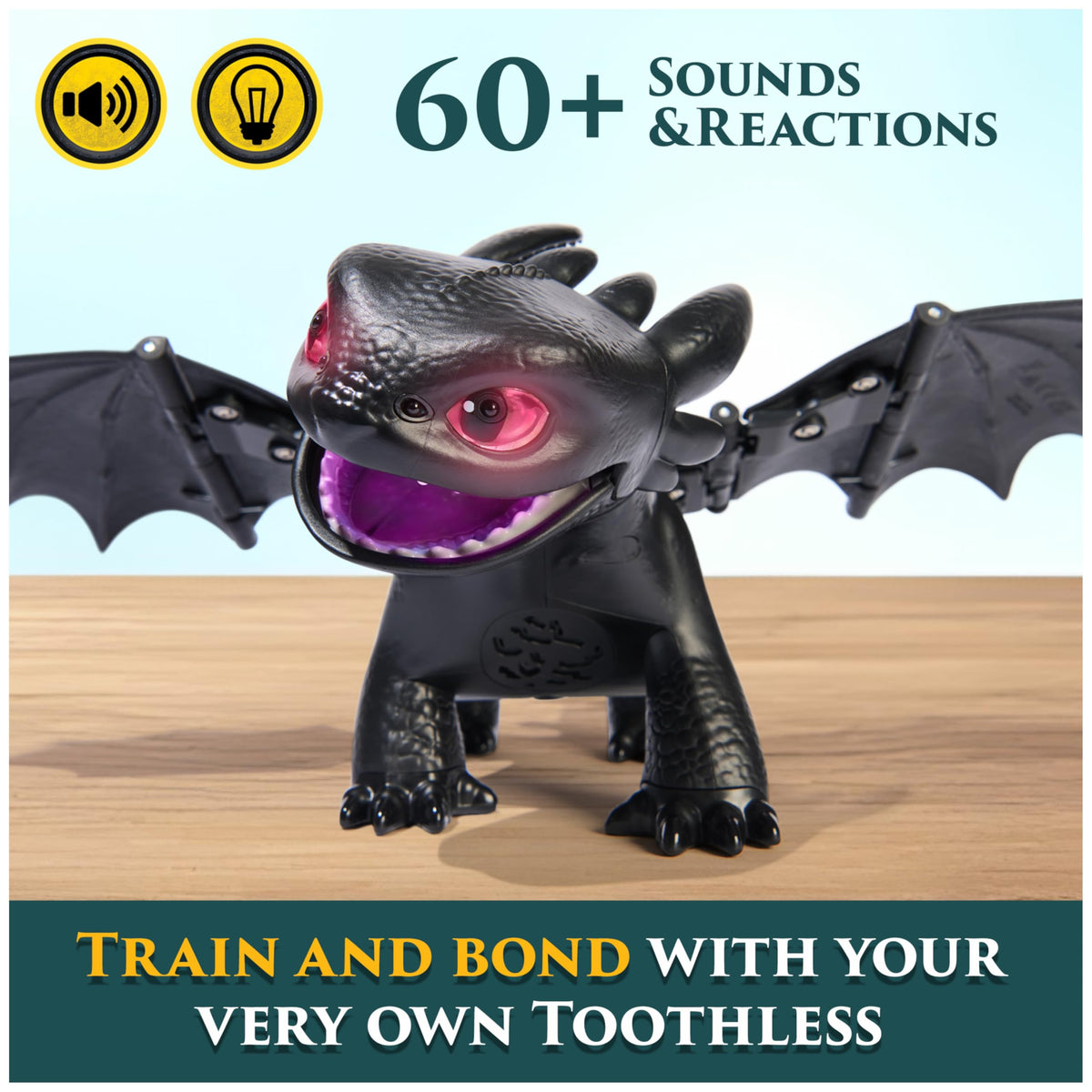 Dreamworks Dragons Tame & Train Interactive Toothless - How to Train Your Dragon, Ages 4–14