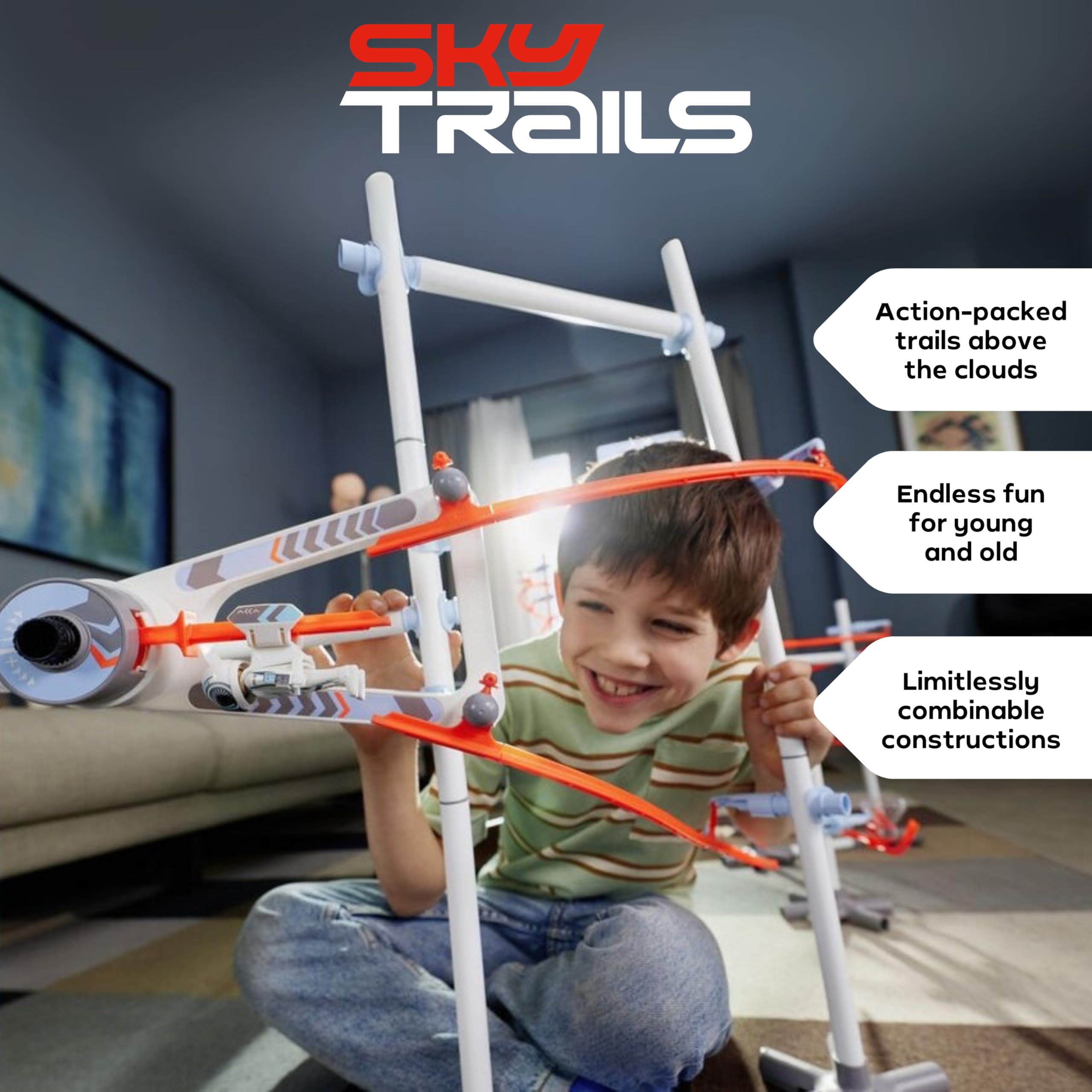 Sky Trails Flip Rail - Action Building Toy for Dynamic Racing Routes 3