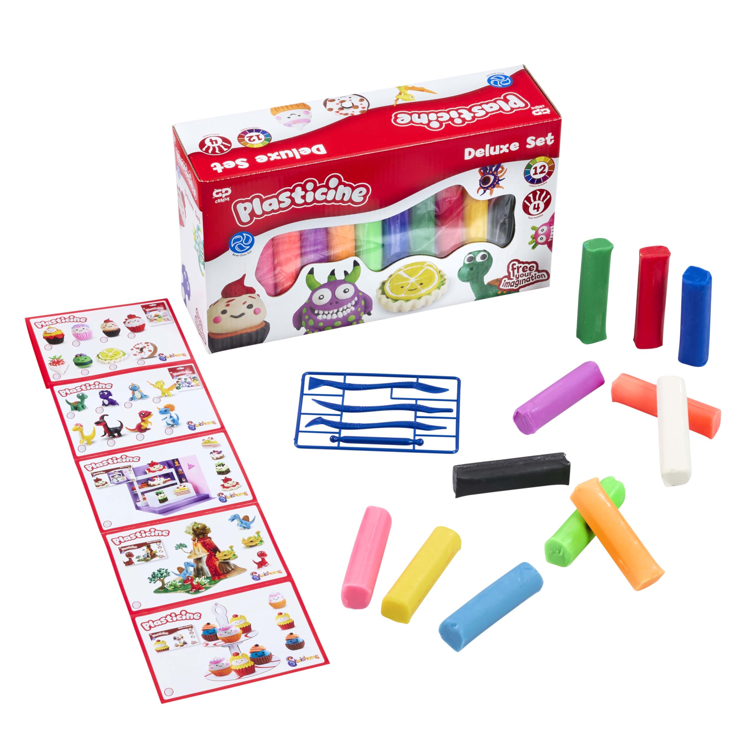 Plasticine Original Modelling Clay - Deluxe Refill Set | 12 Colours | Non-Drying 5