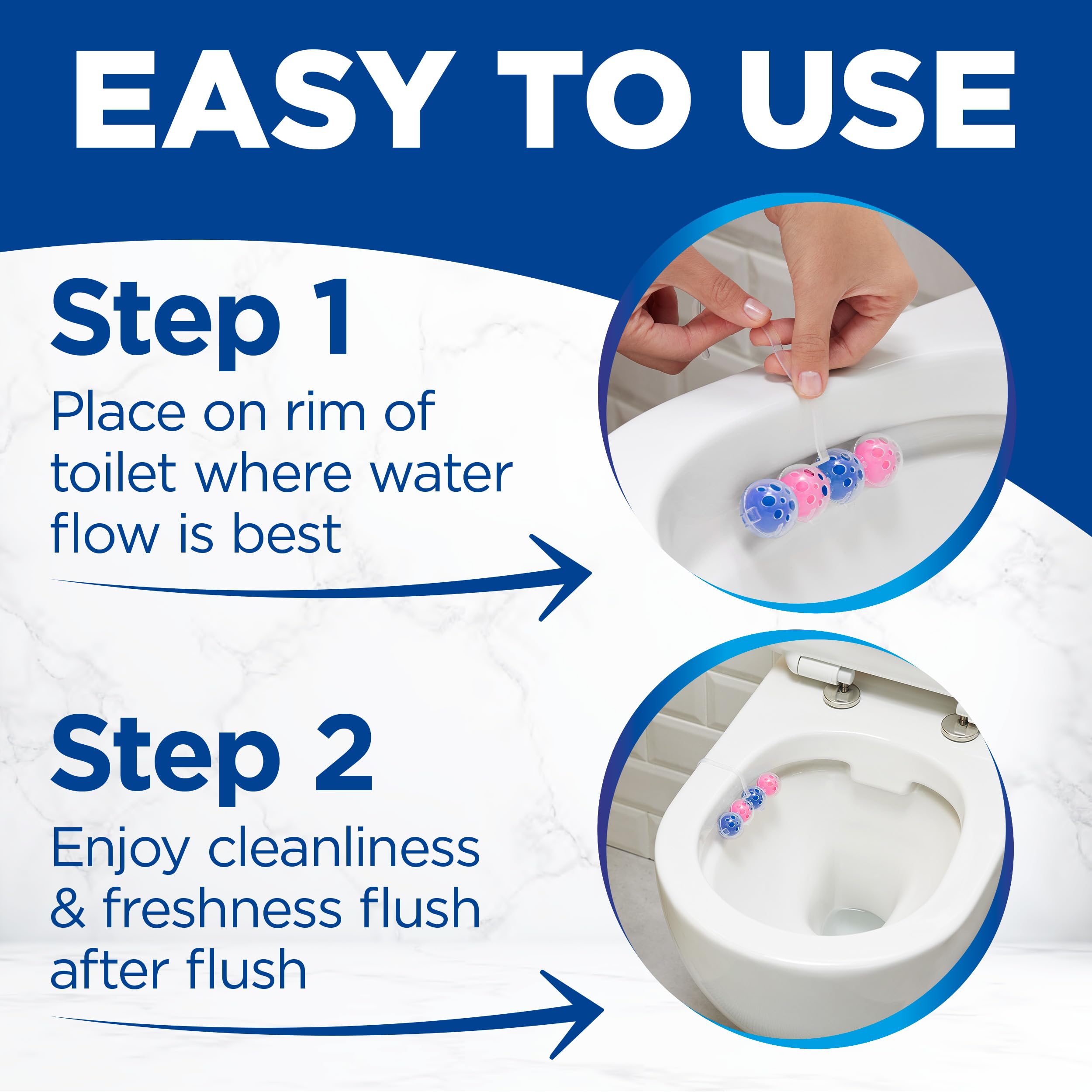 Bloo Power Active Toilet Rim Block Fresh Flowers - 50g, Pack of 1 4