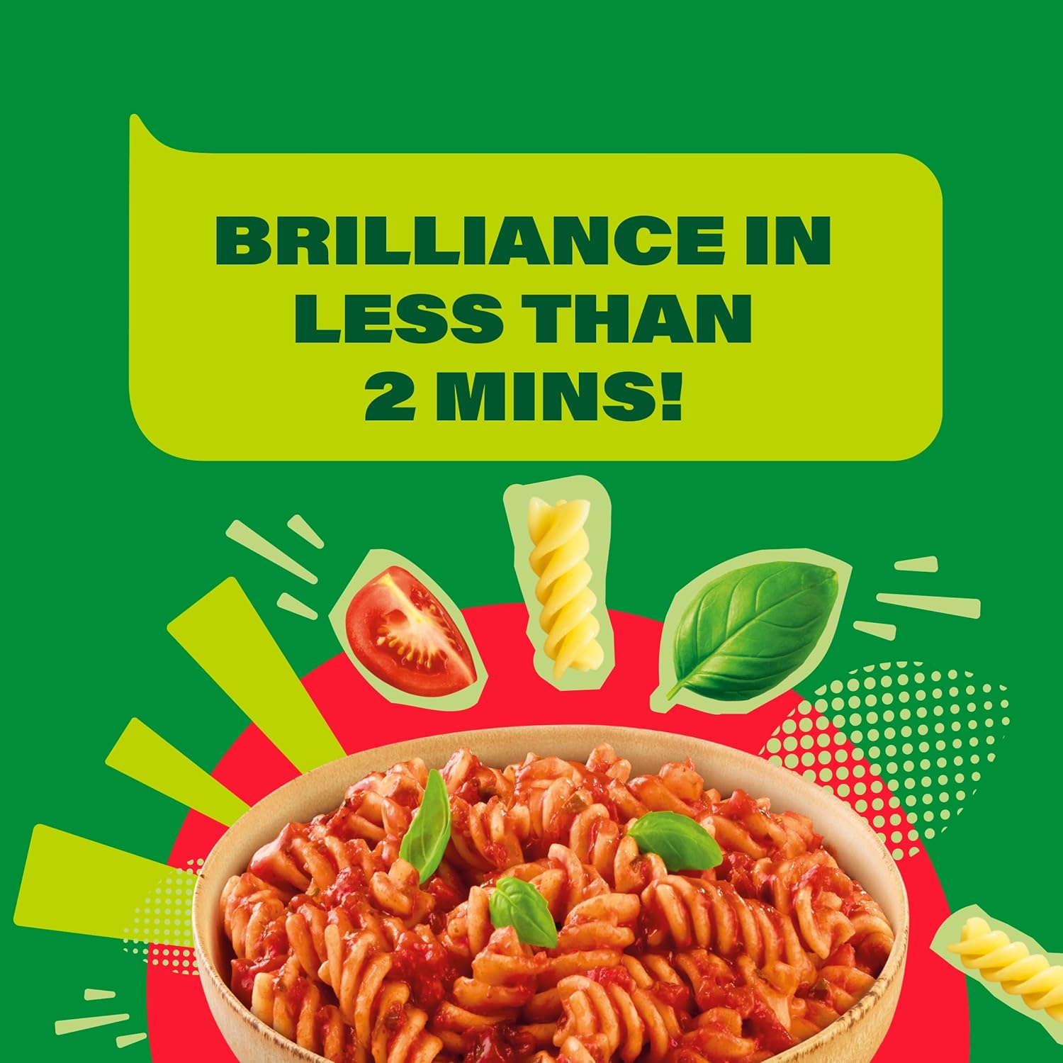 Dolmio Pasta Pronto Tomaten-Basilikum-Mikrowellen-Fusilli mit Sauce, 6er-Pack