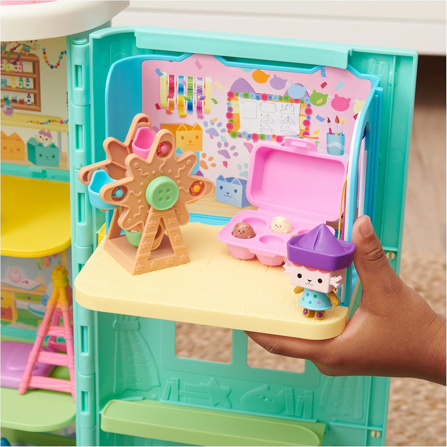Gabby's Dollhouse Baby Box Craft-a-riffic Room Playset with Baby Box Cat Figure 5