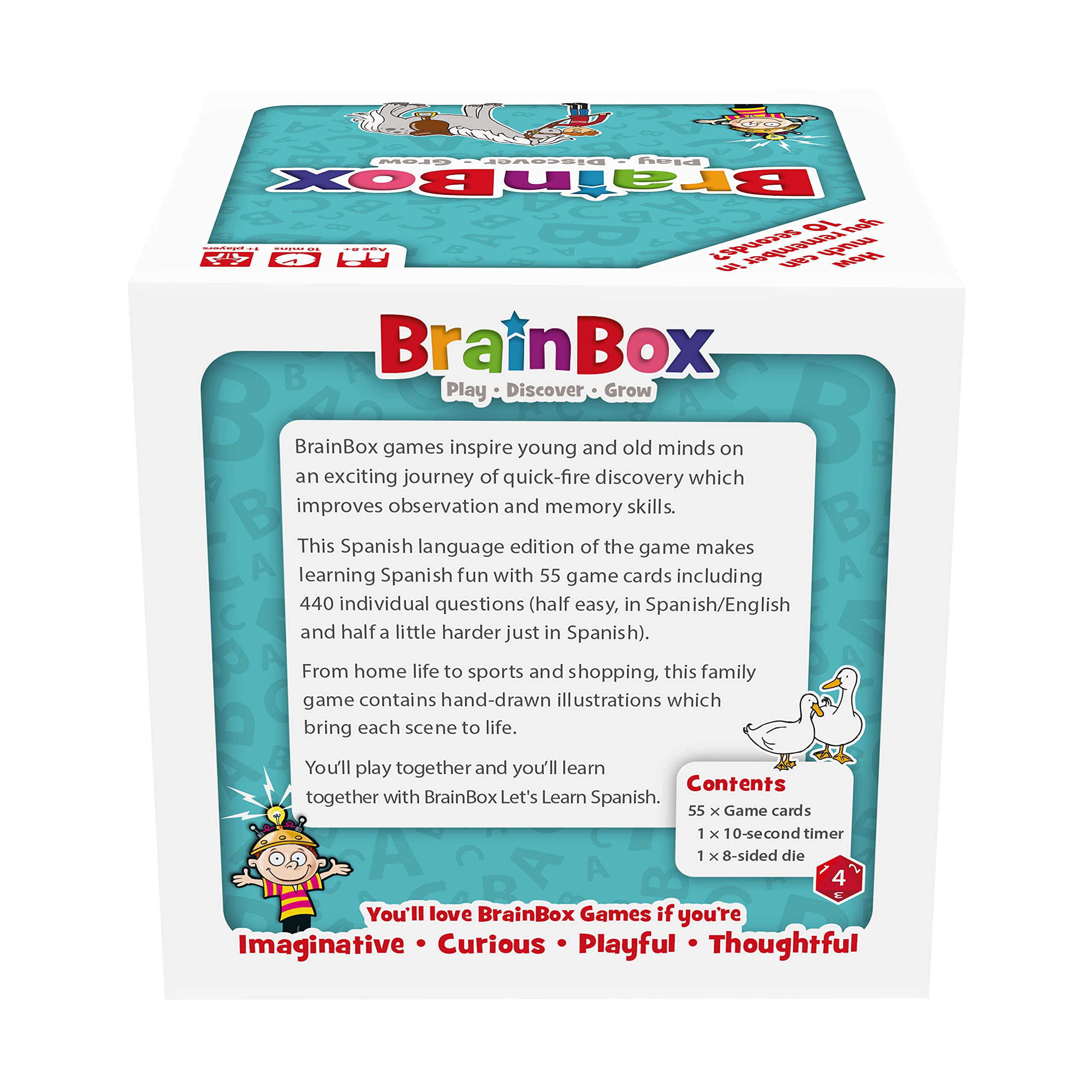 Brainbox Let's Learn Spanish Card Game for Ages 8+ | 1+ Players | 10 Minute Play 7