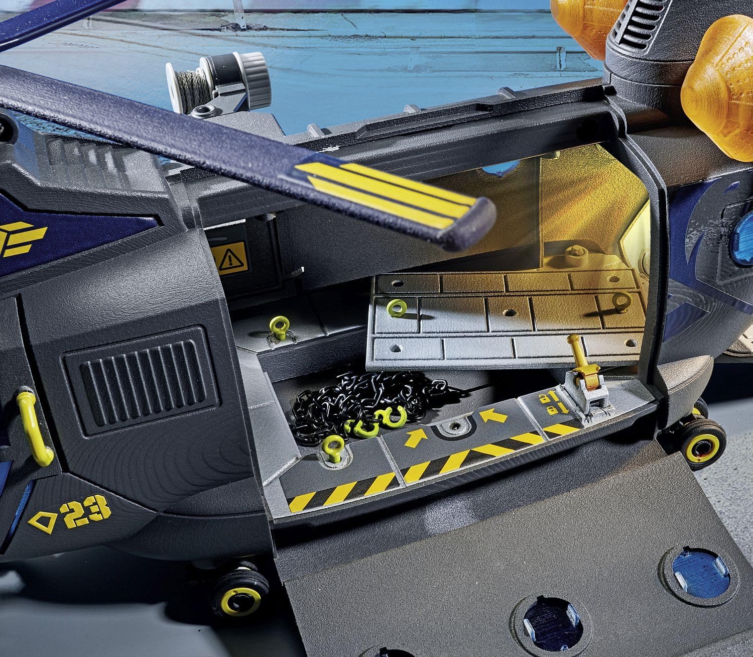 Playmobil 71149 Tactical Police Twin-Prop Helicopter - Light & Sound Vehicle Playset for Ages 5+ 4