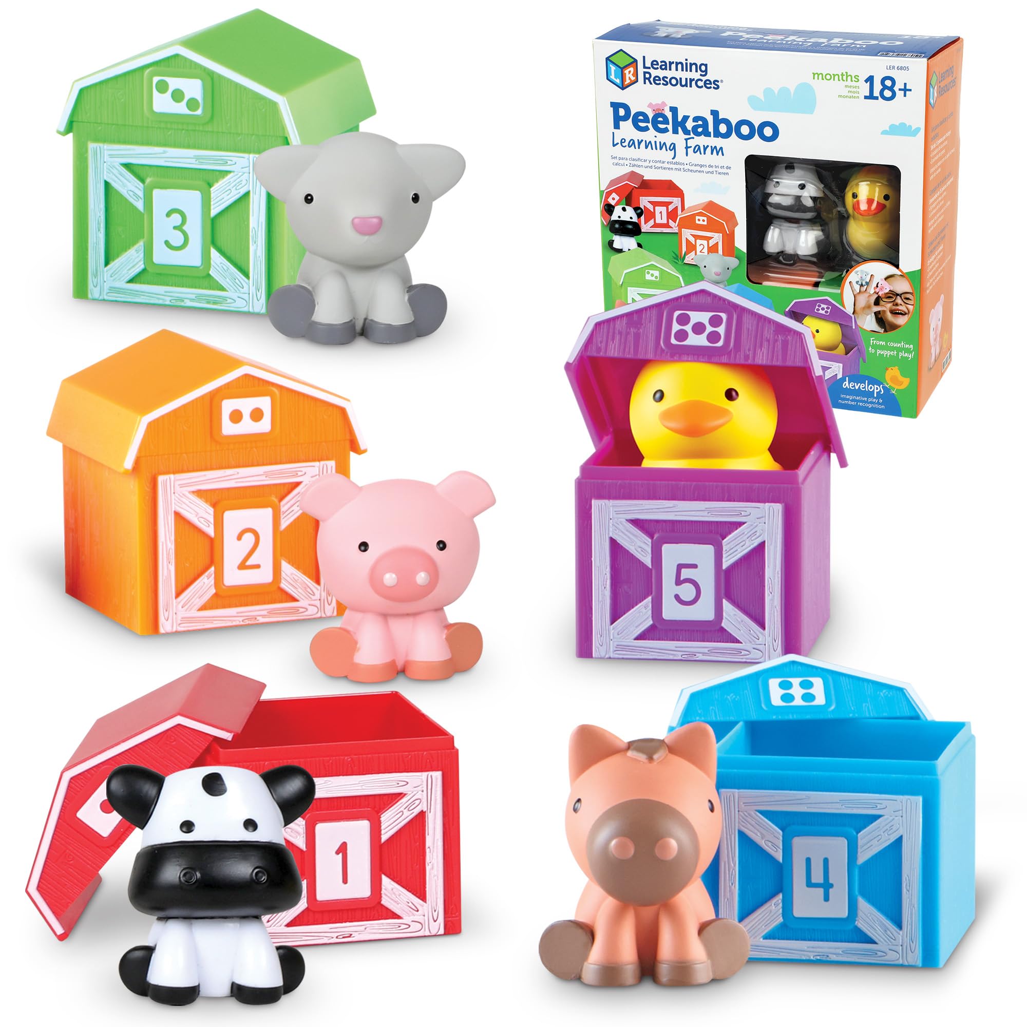 Learning Resources Peekaboo Learning Farm Sorting Toy | Ages 18 Months+ | Plastic